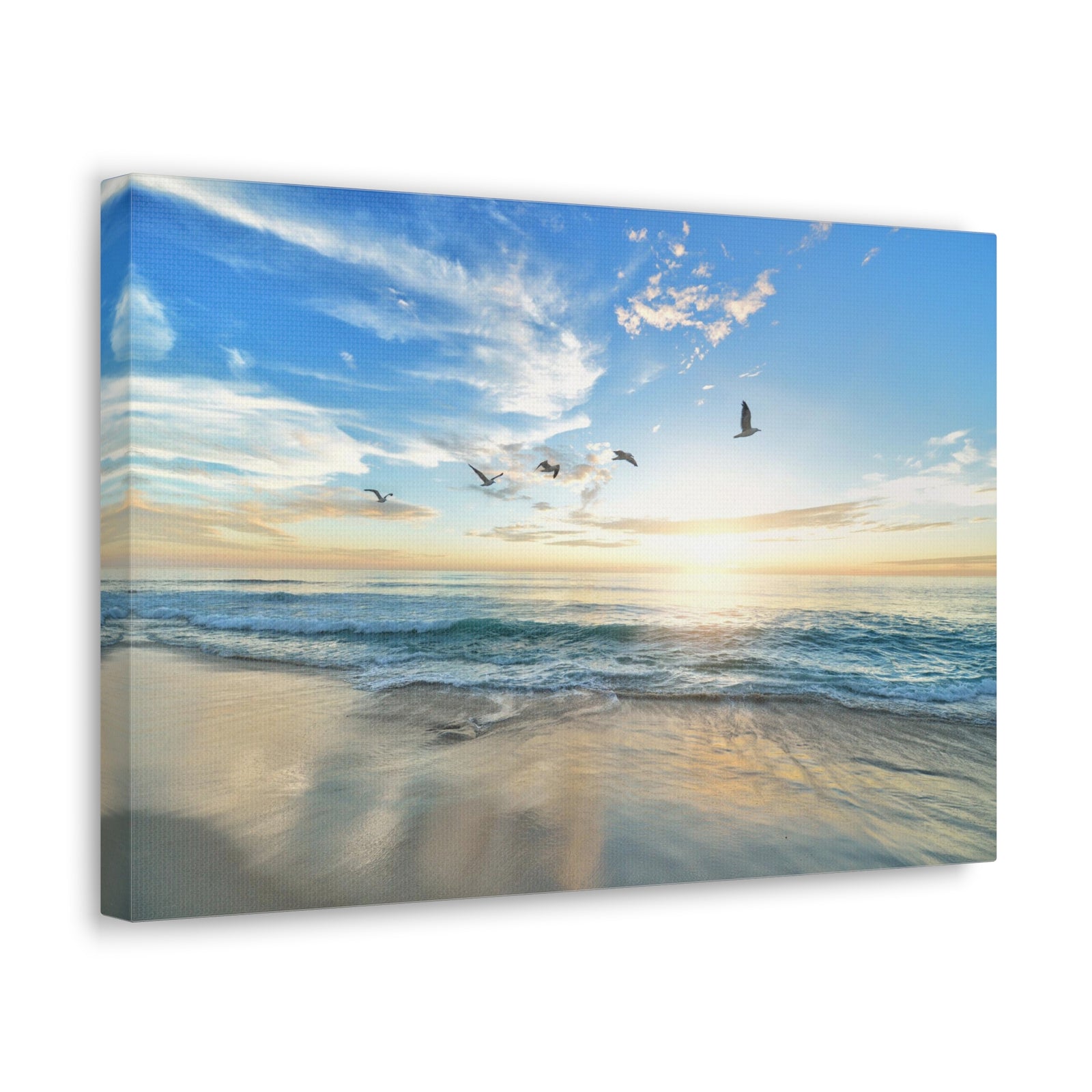 Ocean Flying Birds Ocean Canvas Wall Art for Home Decor Ready-to-Hang-Express Your Love Gifts