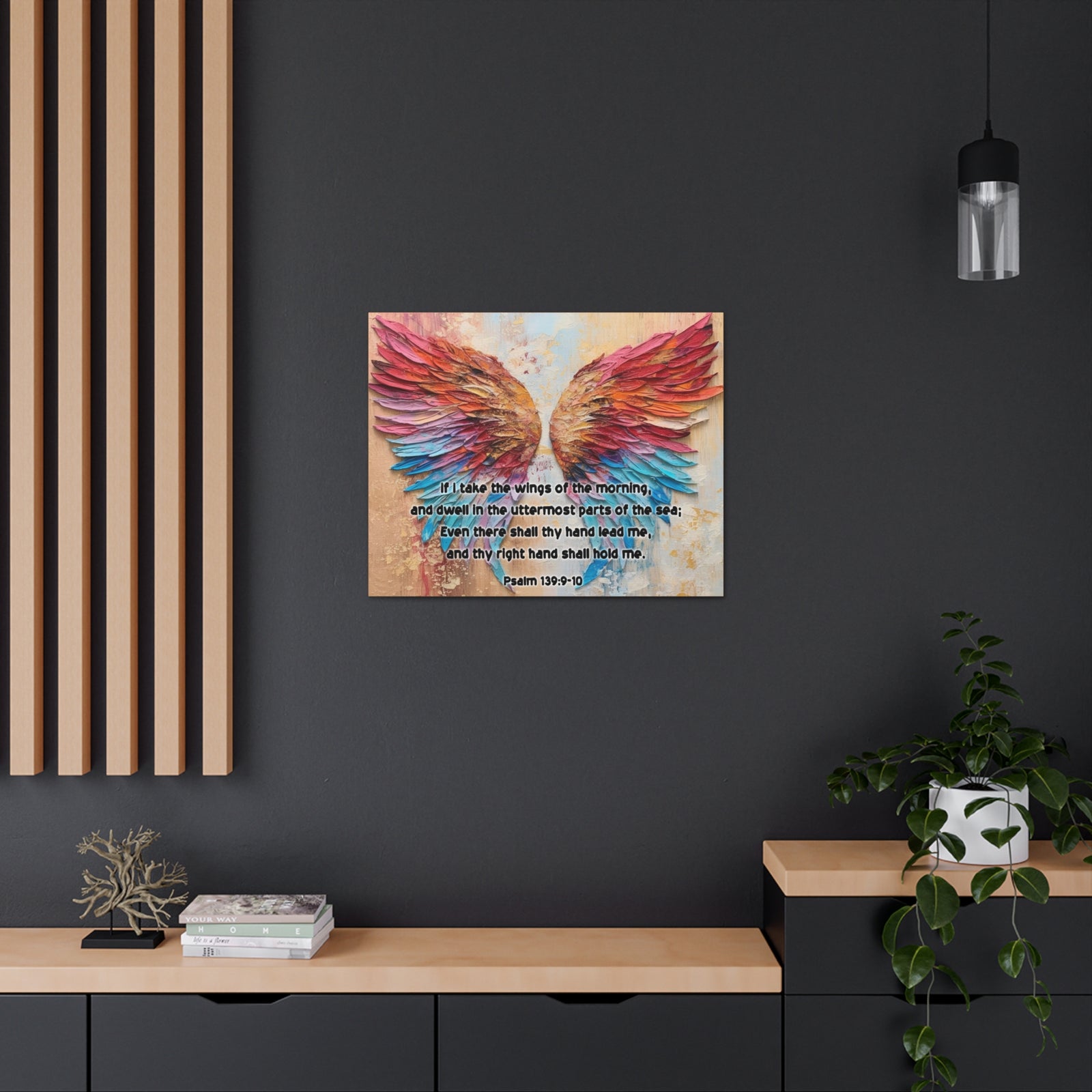 Scripture Walls Wings of the Morning Psalm 139:9-10 Christian Wall Art Print Ready to Hang Unframed-Express Your Love Gifts