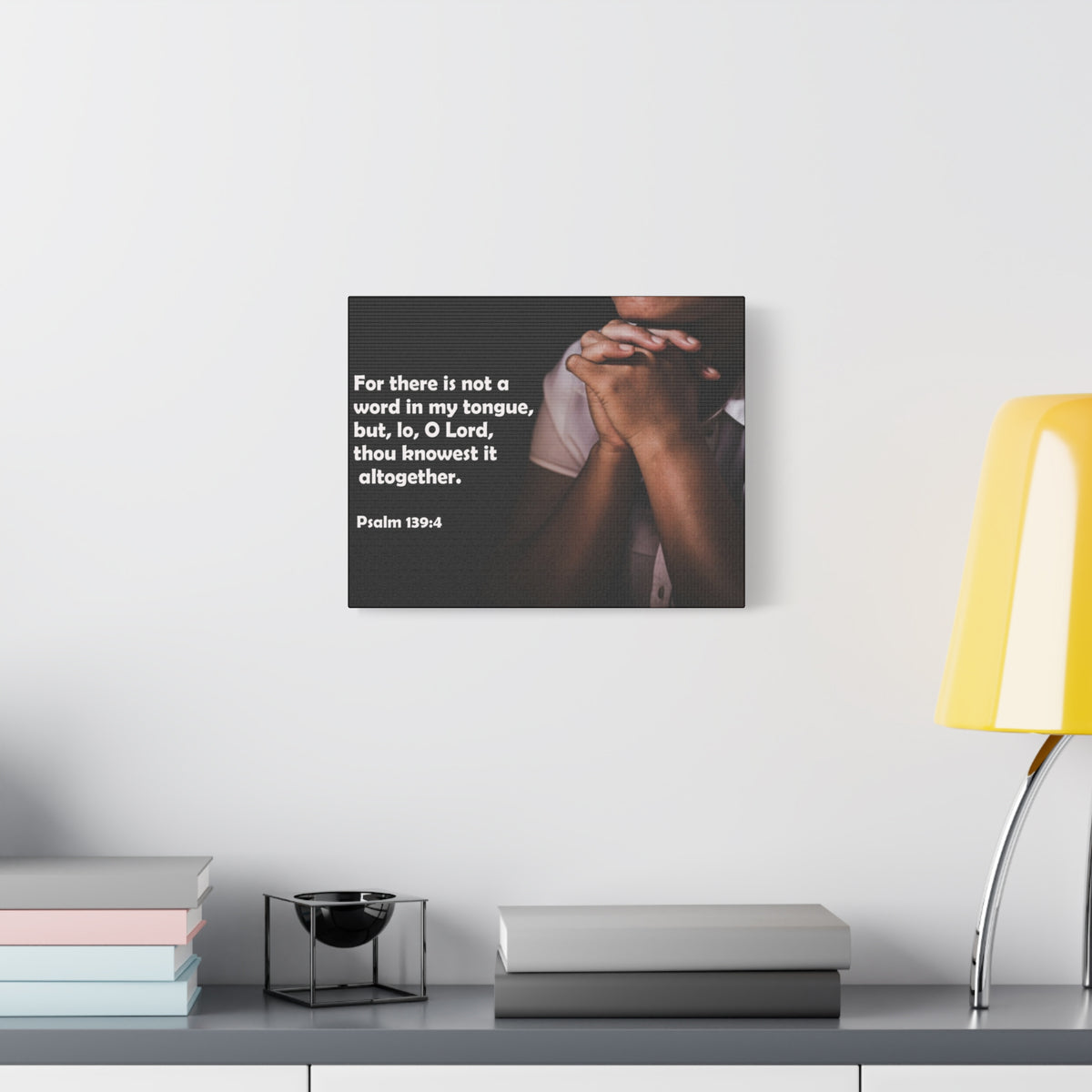 Bible Verse Canvas For There is Not a Word Psalm 139:4 Christian Home Décor Wall Art Scripture Ready to Hang Faith Print-Express Your Love Gifts