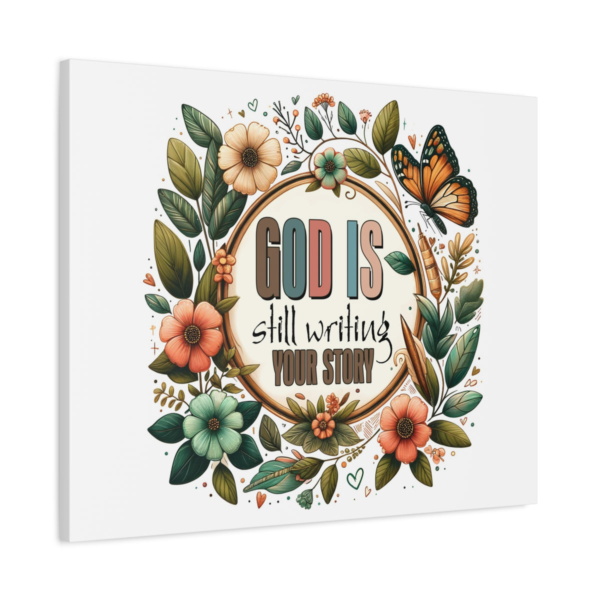 Scripture Walls God is Still Writing Bible Verse Canvas Christian Wall Art Ready to Hang Unframed-Express Your Love Gifts