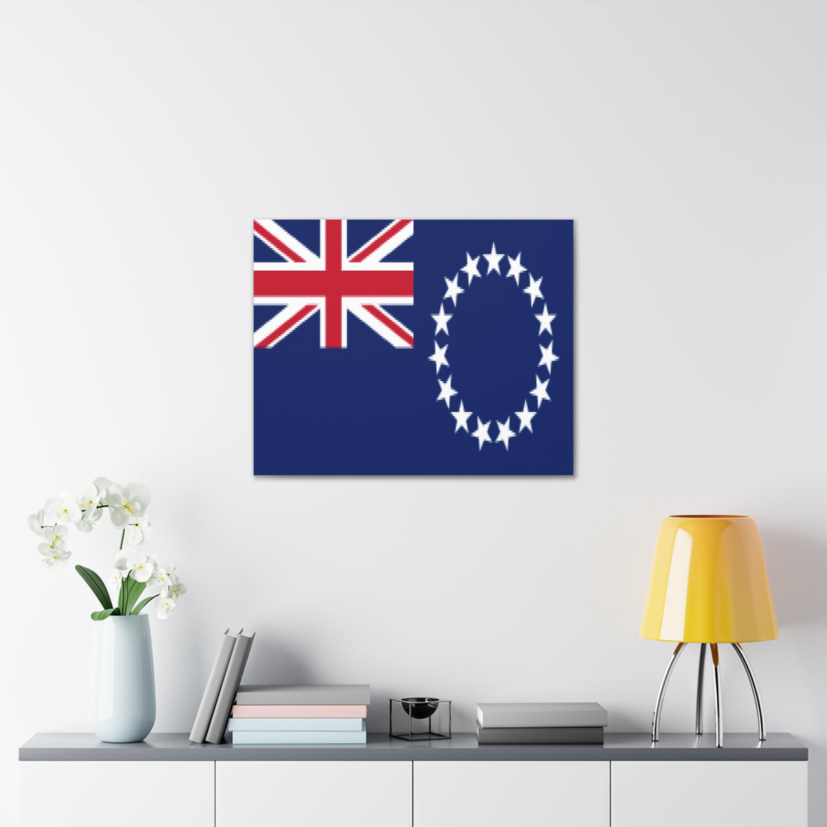 Cook Islands Country Flag Canvas Vibrant Wall Art Unframed Home Decor-Express Your Love Gifts
