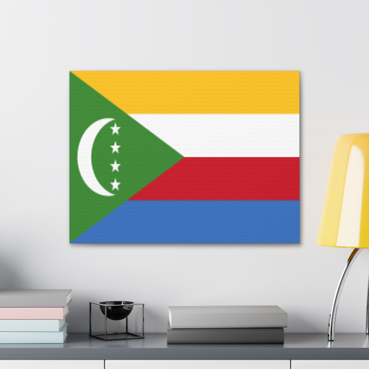 Comoros Country Flag Canvas Vibrant Wall Art Unframed Home Decor-Express Your Love Gifts