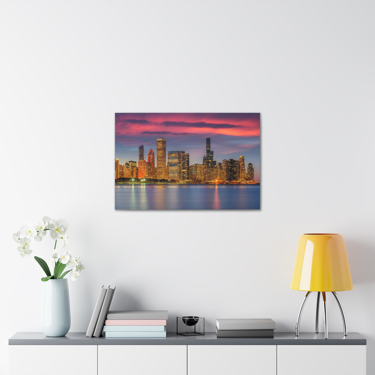 Las Vegas Night Skyline Canvas Artwork High-Quality Breathtaking Stunning Cityscape for Home Decor Ready to Hang-Express Your Love Gifts