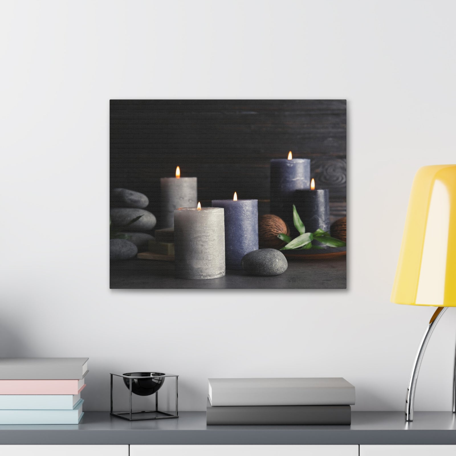 Candles on Table Forest Floral Nature Photography Canvas Wall Art for Home Decor Ready-to-Hang-Express Your Love Gifts