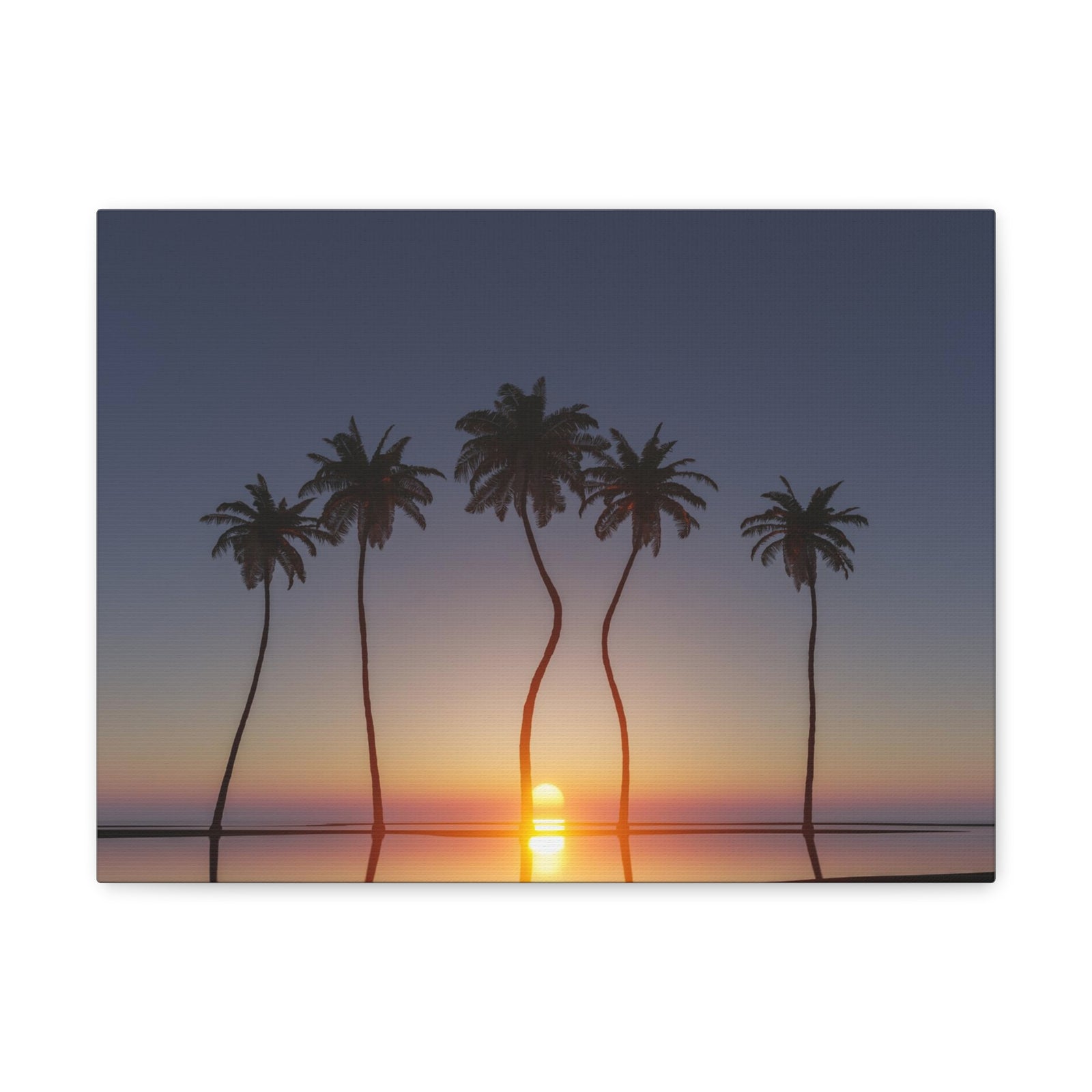 Palm Trees Tropical Sunset Ocean Canvas Wall Art for Home Decor Ready-to-Hang-Express Your Love Gifts