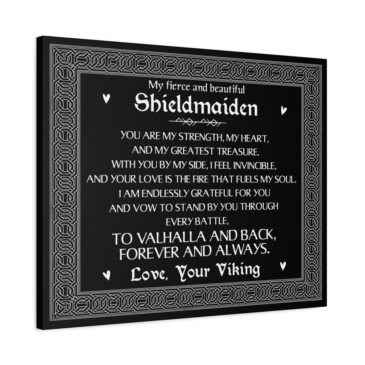 My Shieldmaiden Romantic Inspirational Print Ready to Hang Artwork Unframed-Express Your Love Gifts