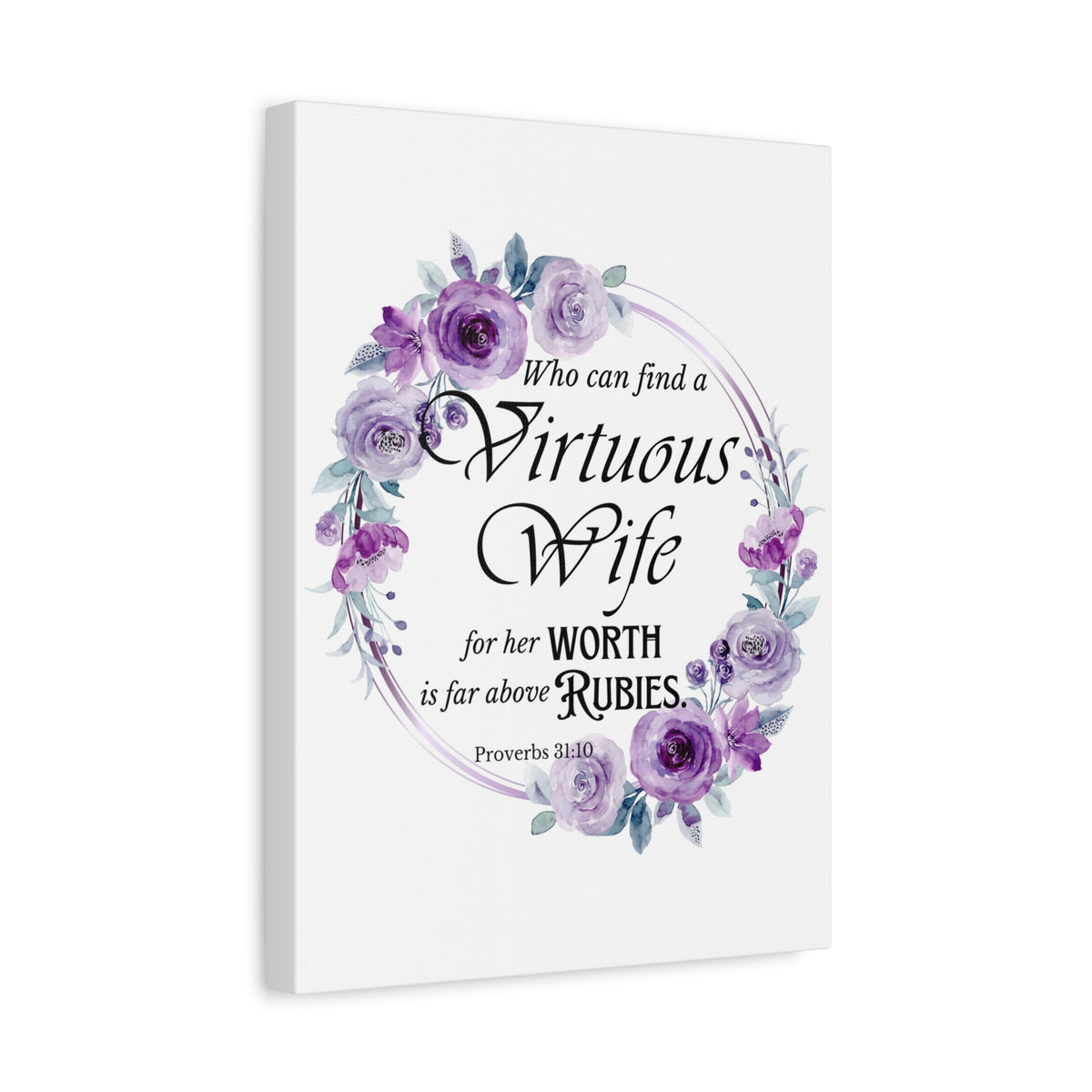 Scripture Walls Proverbs 31:10 A Virtuous Wife Bible Verse Canvas Christian Wall Art Ready to Hang Unframed-Express Your Love Gifts
