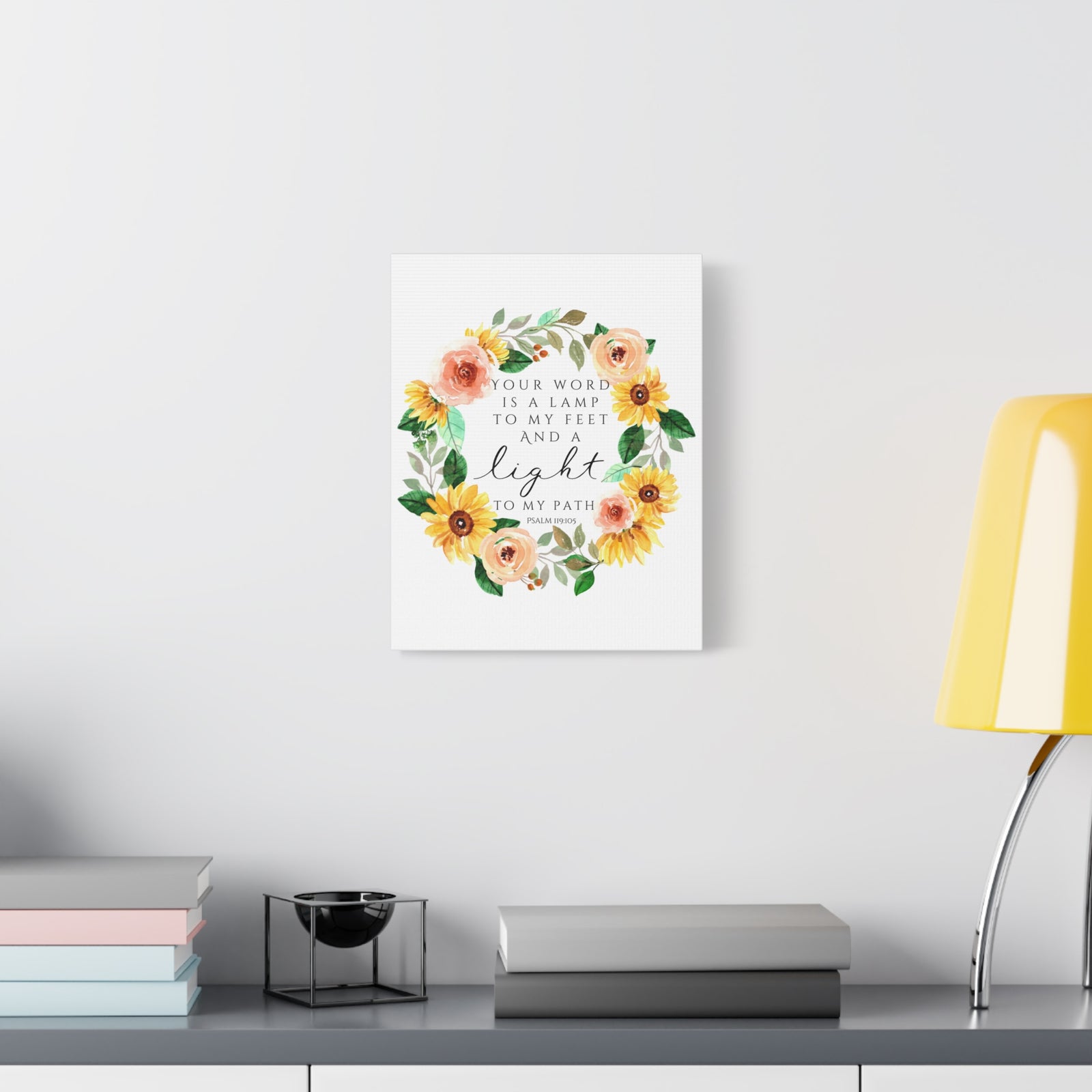 Scripture Walls Psalm 119:105 To My Path Bible Verse Canvas Christian Wall Art Ready to Hang Unframed-Express Your Love Gifts