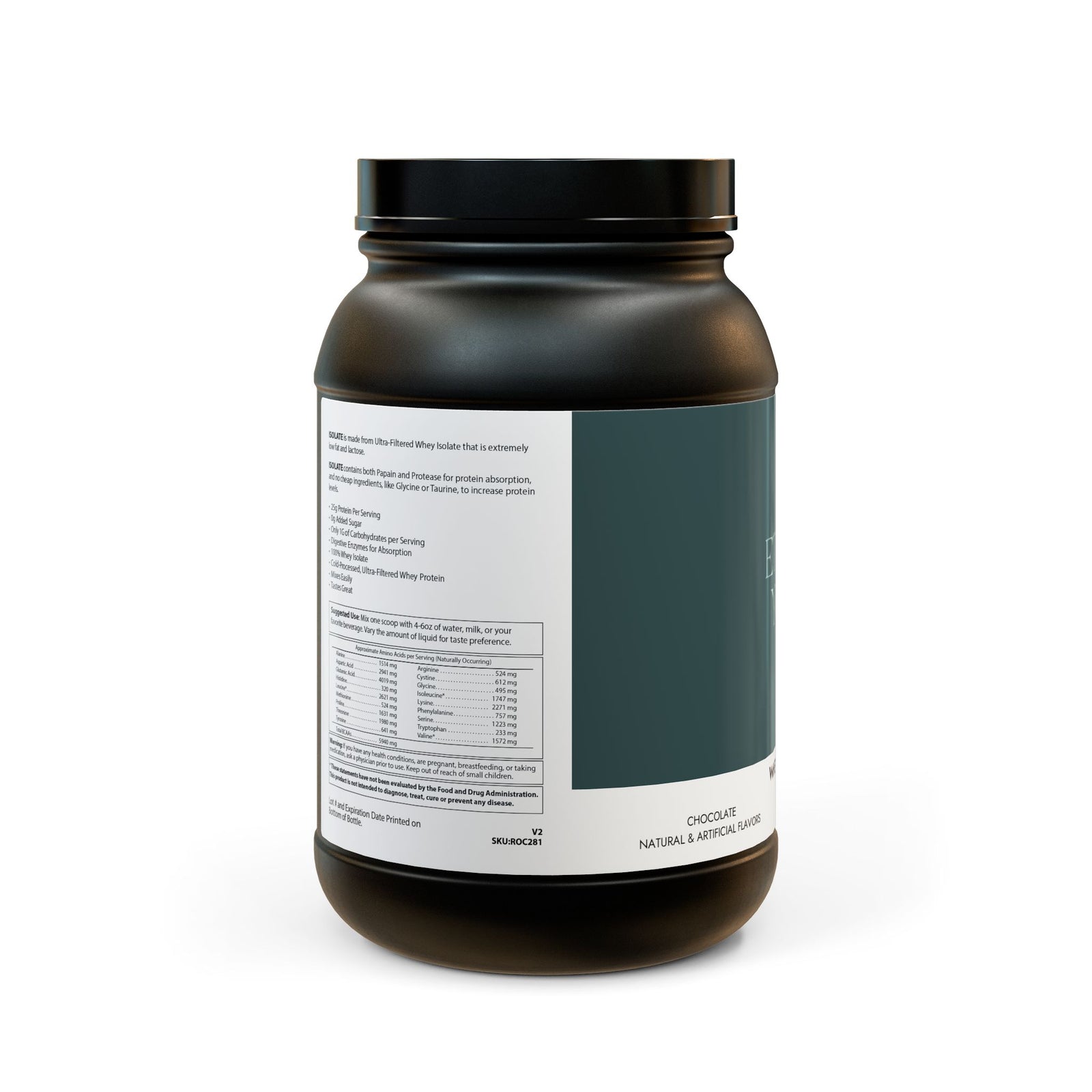 Eternal Youth Chocolate Whey Isolate Protein Supplement – Muscle Growth & Recovery Support (2lb / 907g)-Express Your Love Gifts