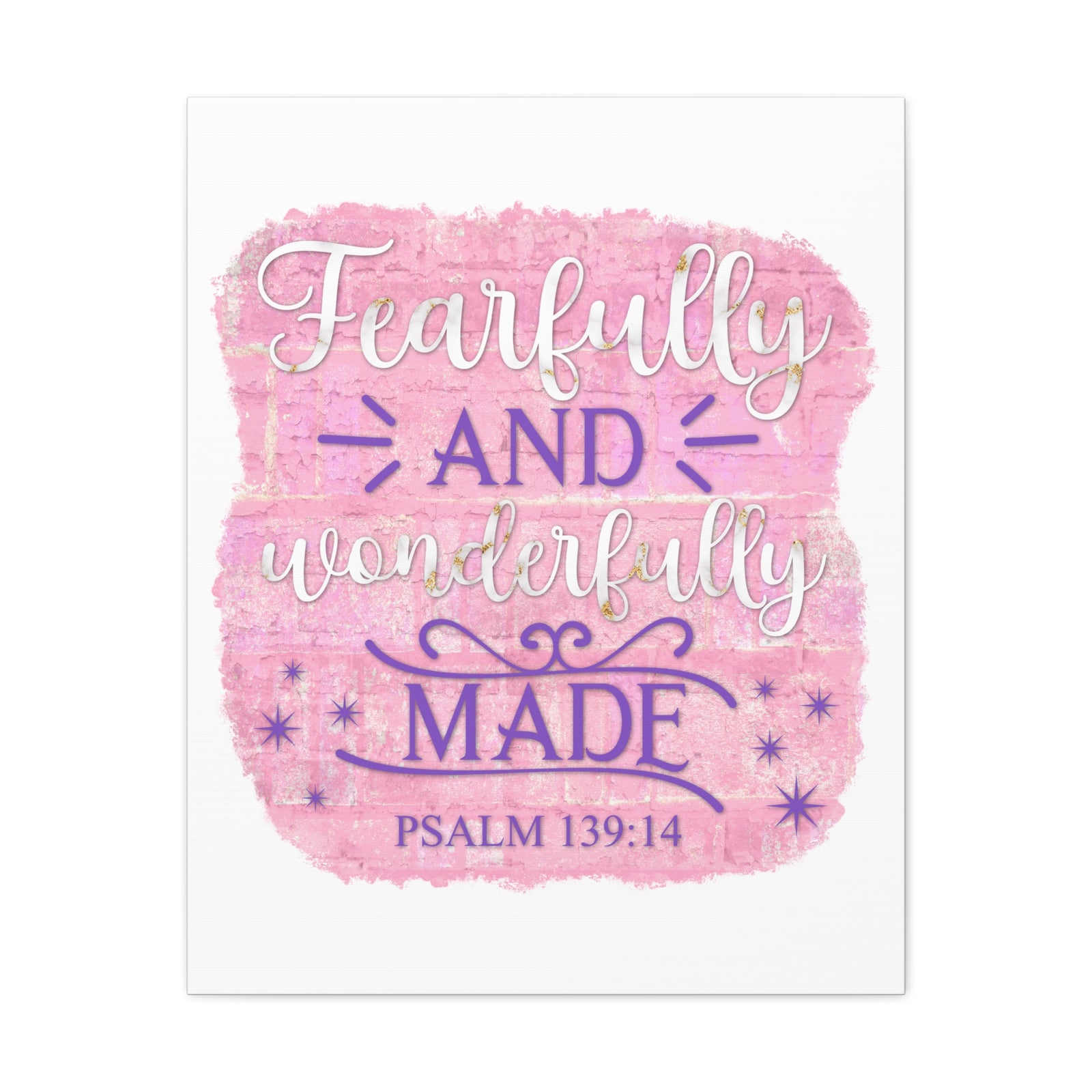 Scripture Walls Psalm 139:14 Fearfully and Wonderfully Made Bible Verse Canvas Christian Wall Art Ready to Hang Unframed-Express Your Love Gifts