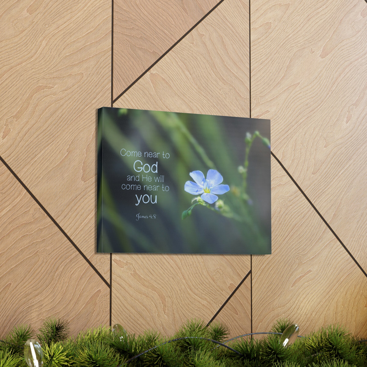 Scripture Walls Near To God James 4:8 Bible Verse Canvas Christian Wall Art Ready to Hang-Express Your Love Gifts