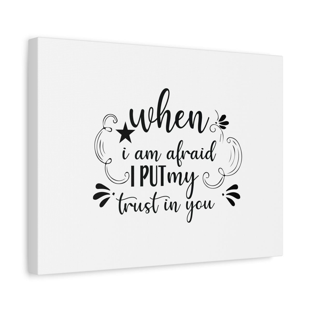 Scripture Canvas I Put My Trust In You Psalm 56:3 Christian Wall Art Bible Verse Print Ready to Hang-Express Your Love Gifts