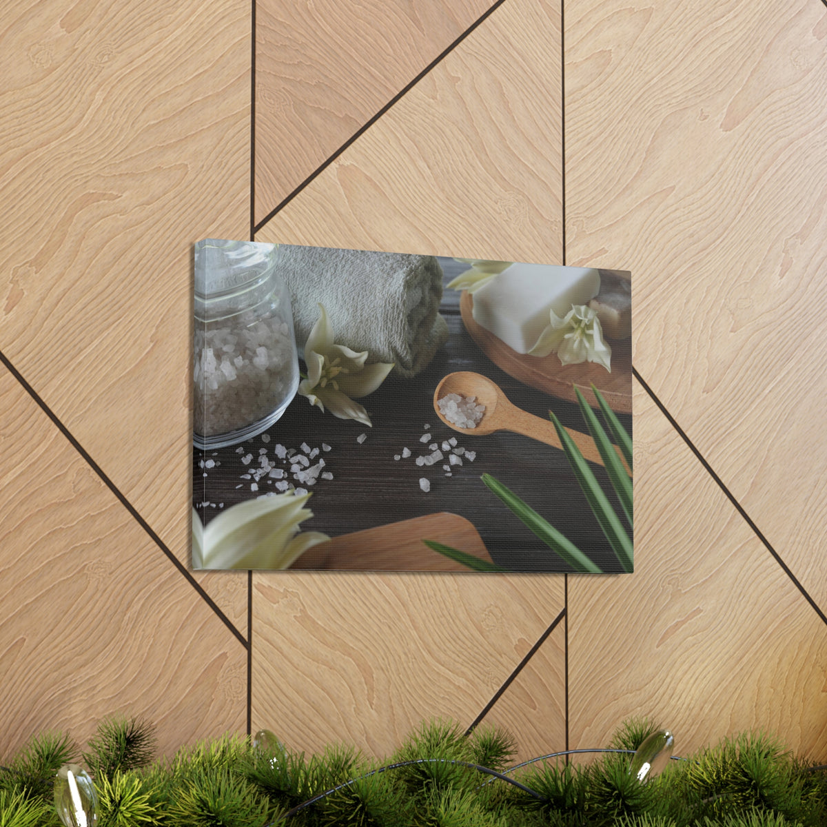 Natural Handmade Soap Forest Floral Nature Photography Canvas Wall Art for Home Decor Ready-to-Hang-Express Your Love Gifts