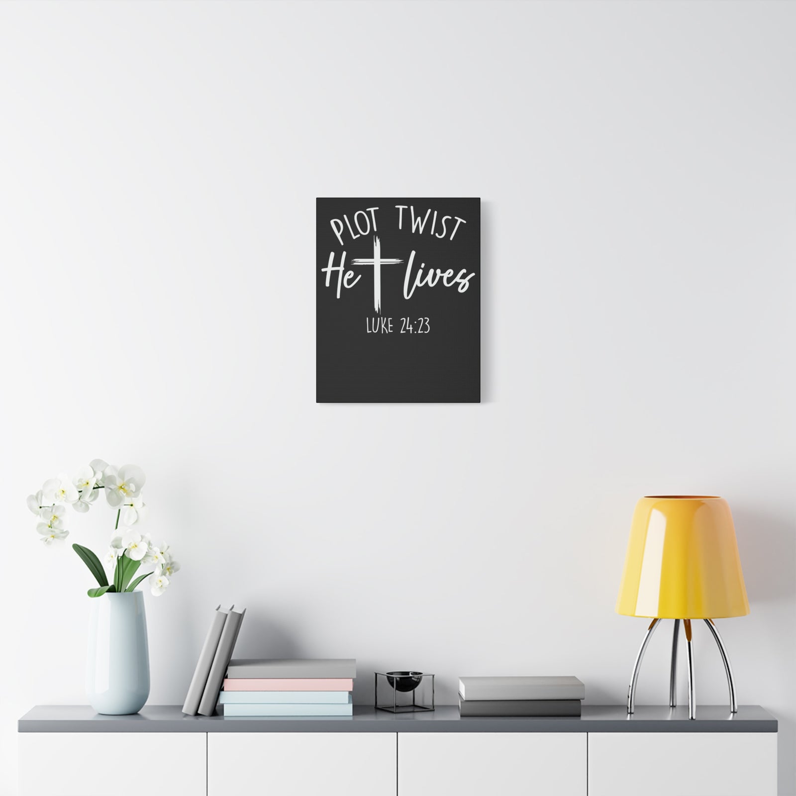 Scripture Walls Luke 24:23 Plot Twist Bible Verse Canvas Christian Wall Art Ready to Hang Unframed-Express Your Love Gifts