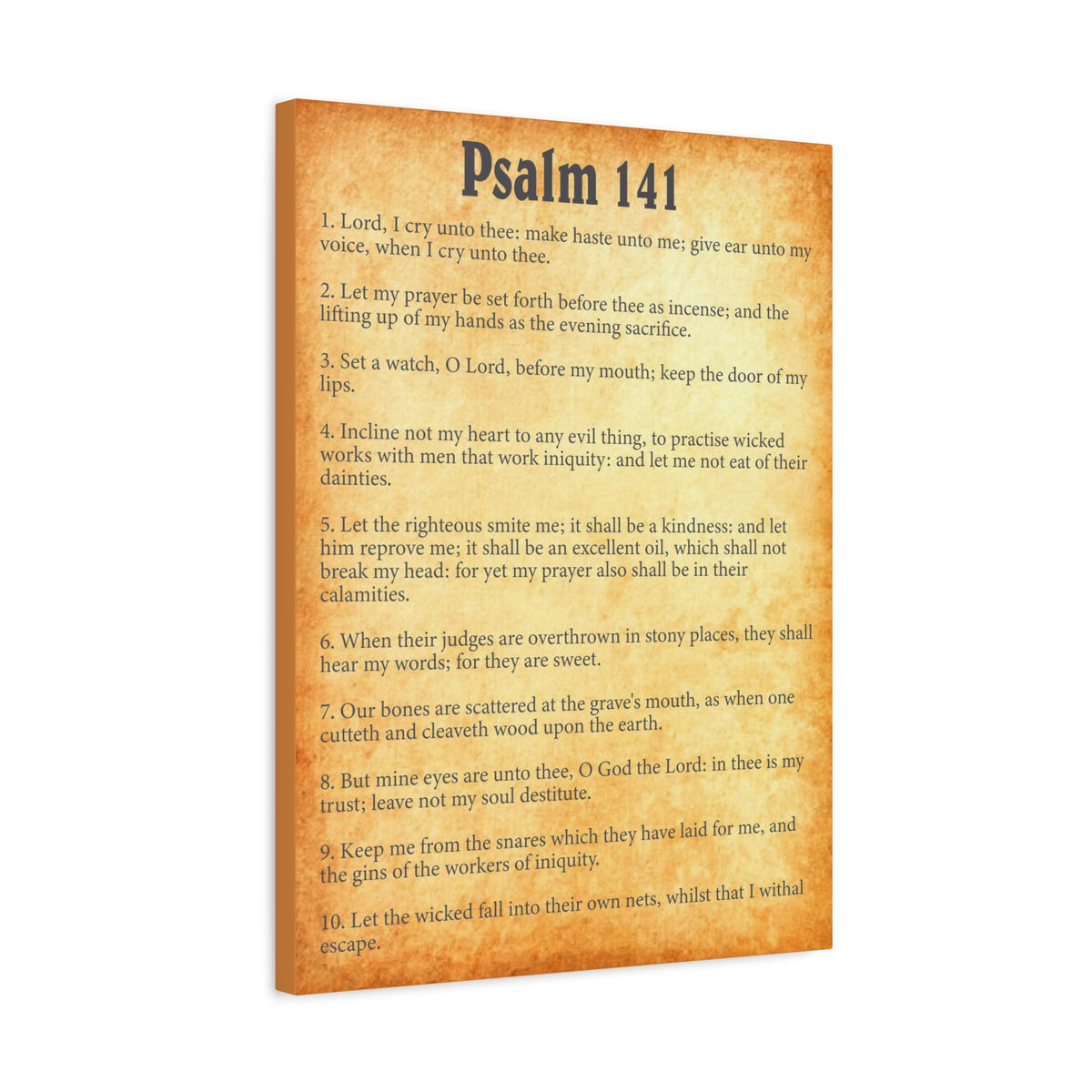 Scripture Walls Psalm 141 Gold Bible Chapter Canvas Christian Wall Art Ready to Hang-Express Your Love Gifts
