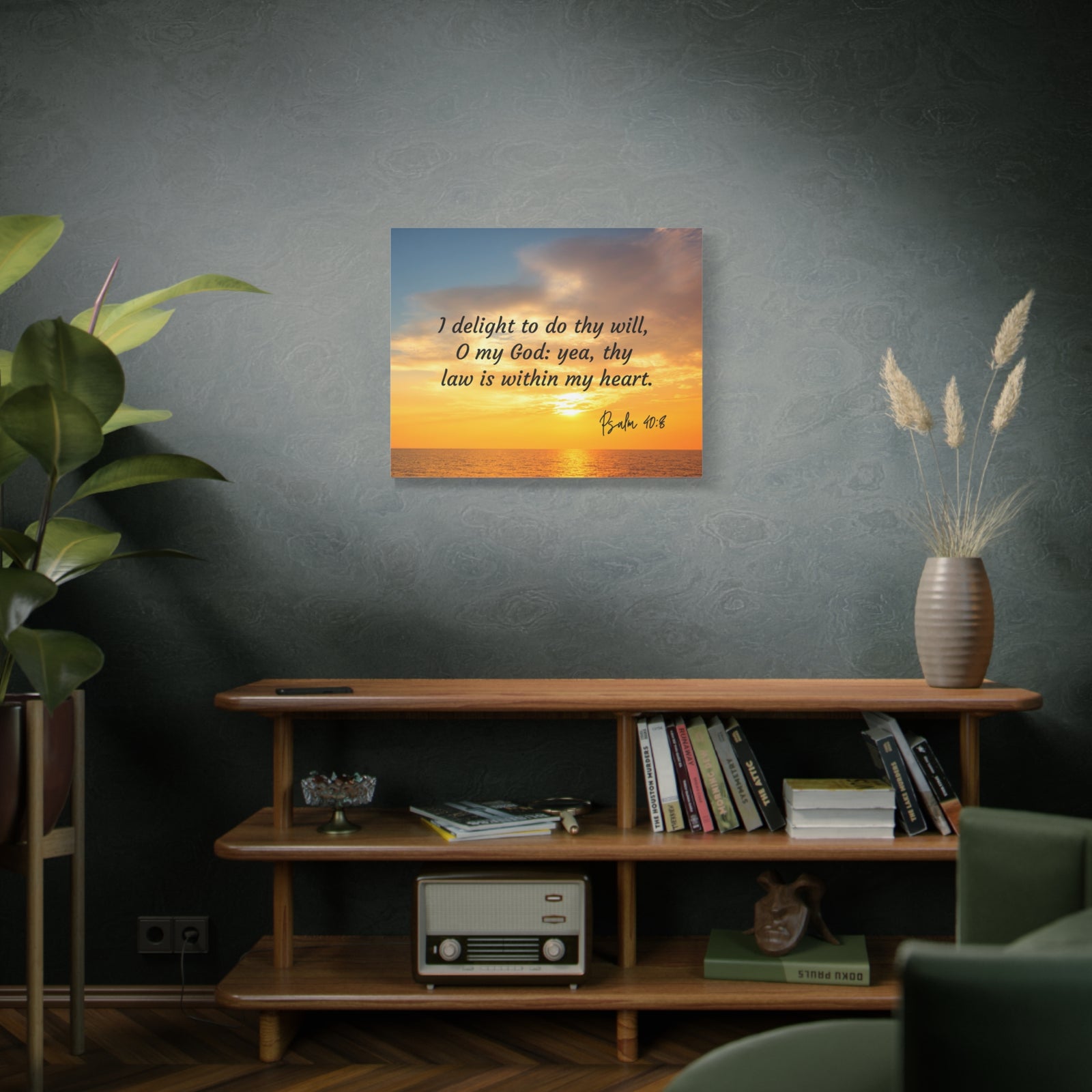 Scripture Walls Thy Will Psalms 40:8 Bible Verse Canvas Christian Wall Art Ready to Hang-Express Your Love Gifts