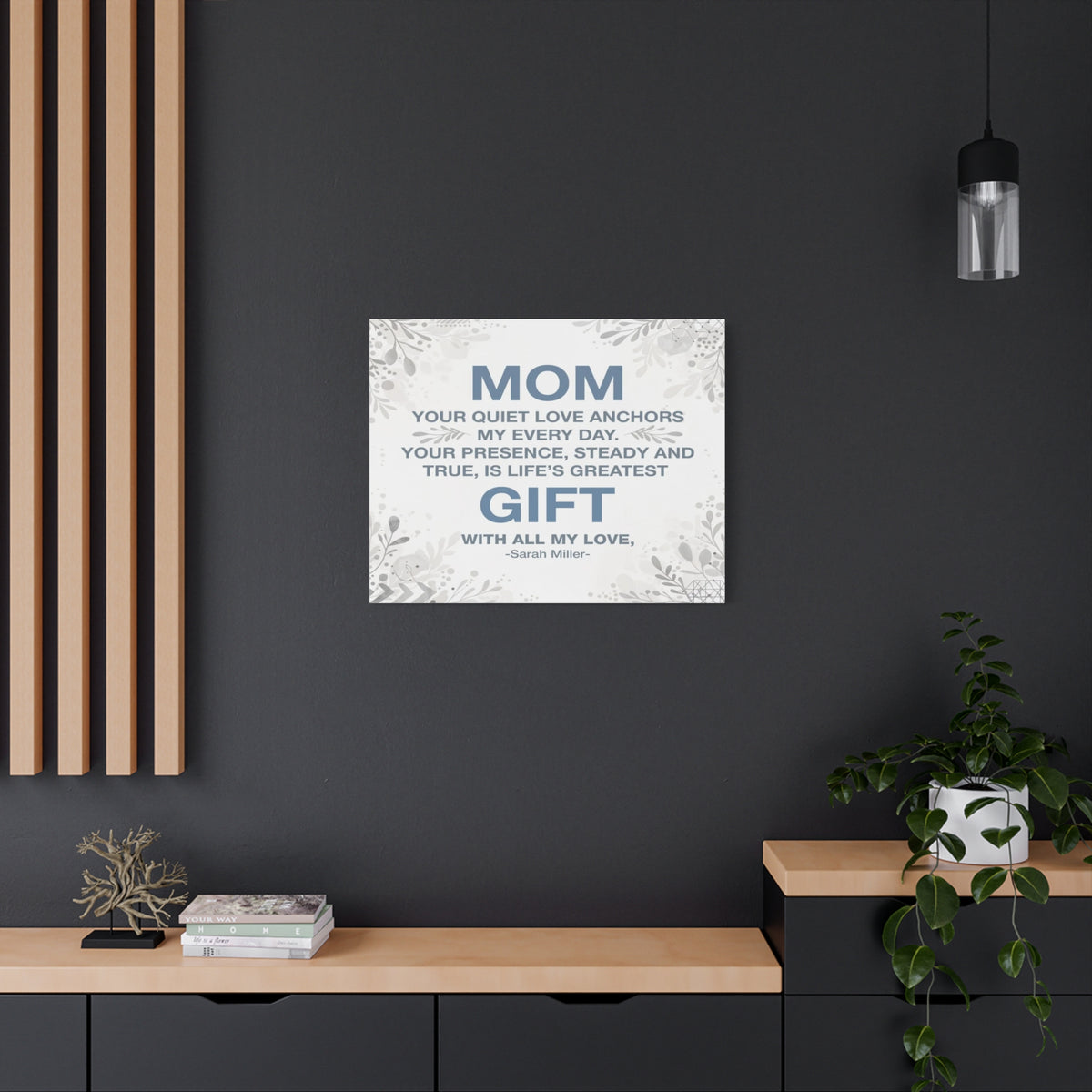 Personalized To Mom Every Day With You Is a Gift Custom Canvas Wall Art-Express Your Love Gifts