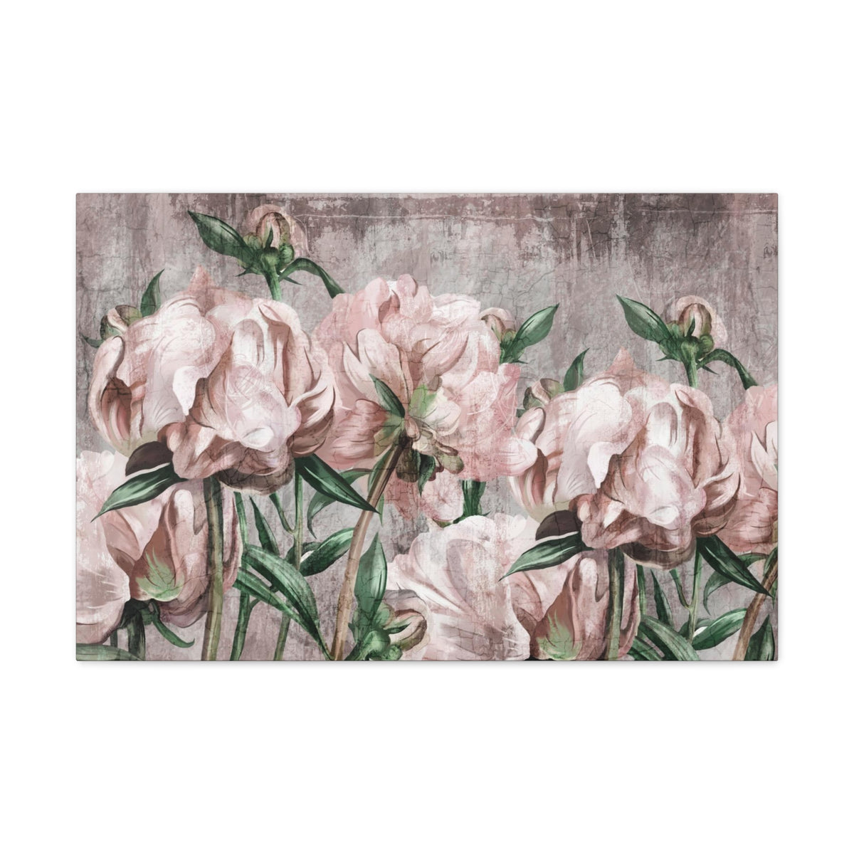 Large Art Peony Painted Flower Canvas Wall Art for Home Decor Ready-to-Hang-Express Your Love Gifts