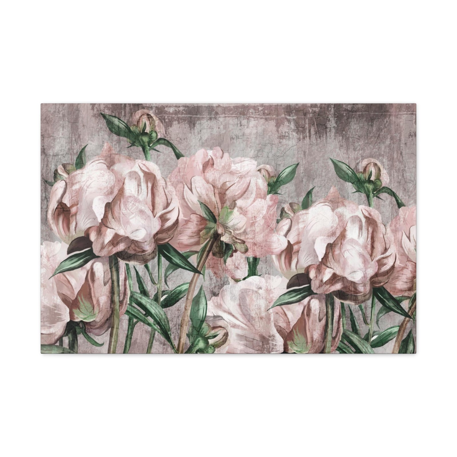 Large Art Peony Painted Flower Canvas Wall Art for Home Decor Ready-to-Hang-Express Your Love Gifts