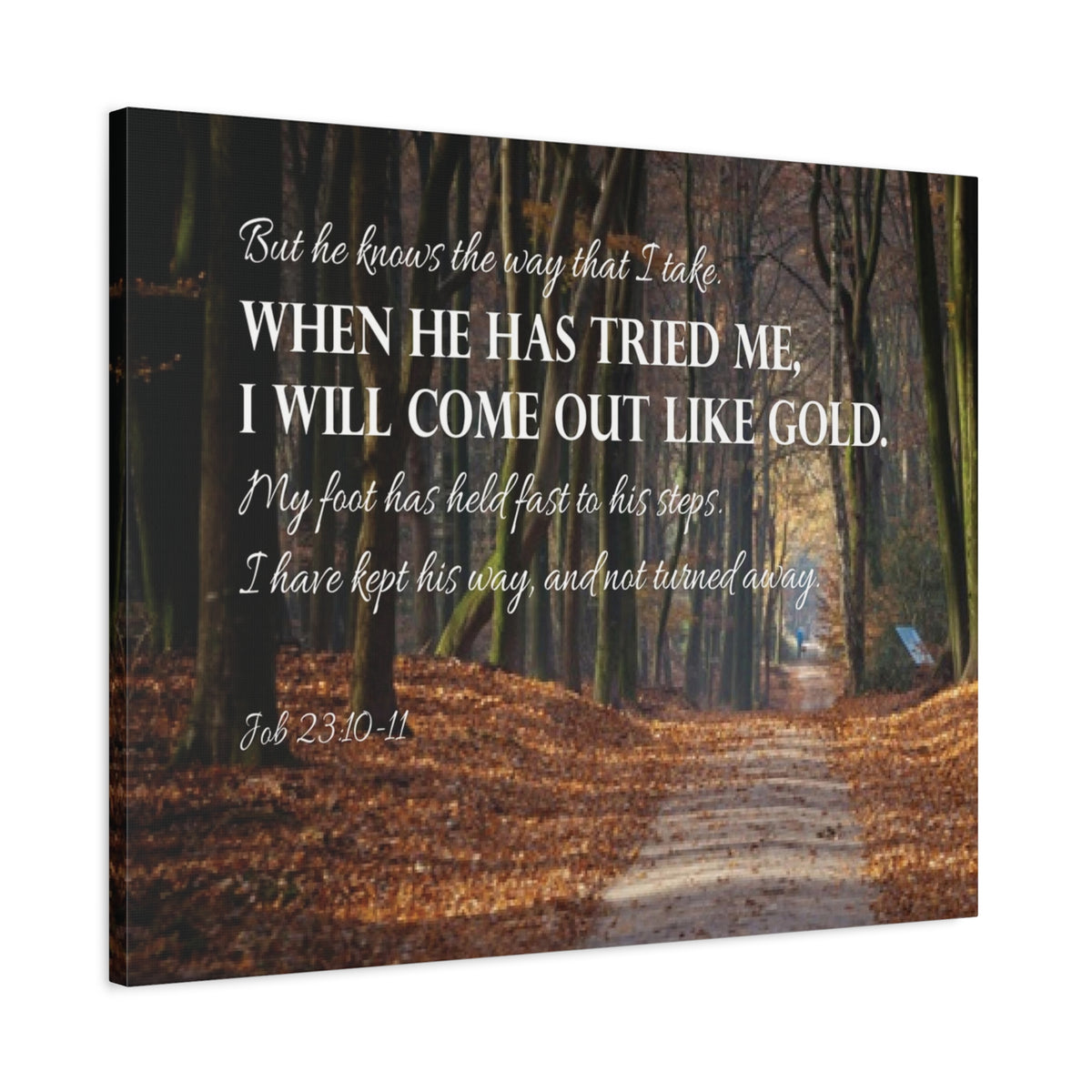 Bible Verse Canvas Come Out Like Gold Job 23:10-11 Scripture Wall Art Christian Home Decor-Express Your Love Gifts