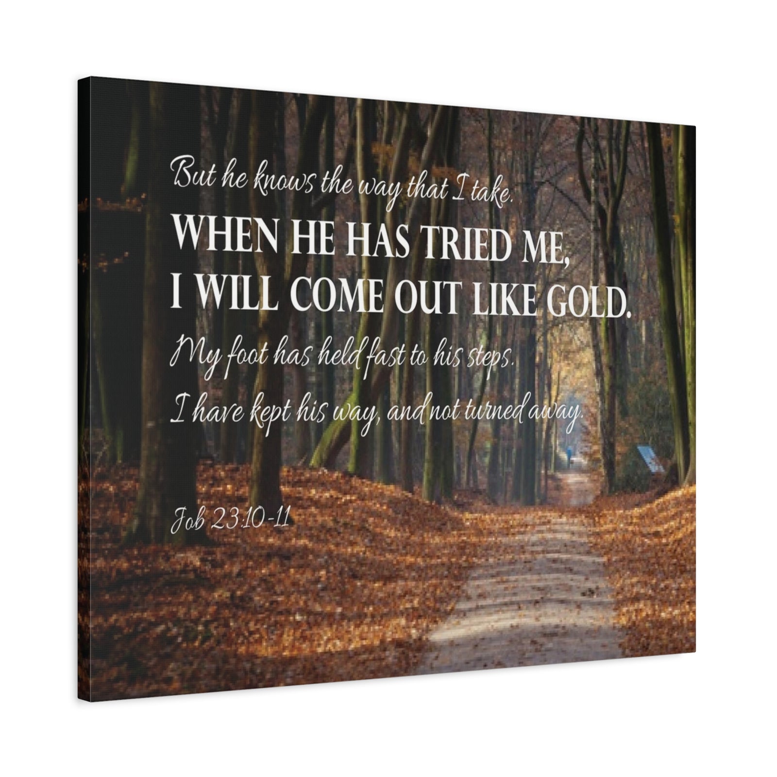 Bible Verse Canvas Come Out Like Gold Job 23:10-11 Scripture Wall Art Christian Home Decor-Express Your Love Gifts