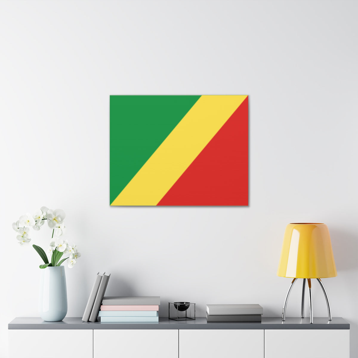 Republic of the Congo Country Flag Canvas Vibrant Wall Art Unframed Home Decor-Express Your Love Gifts