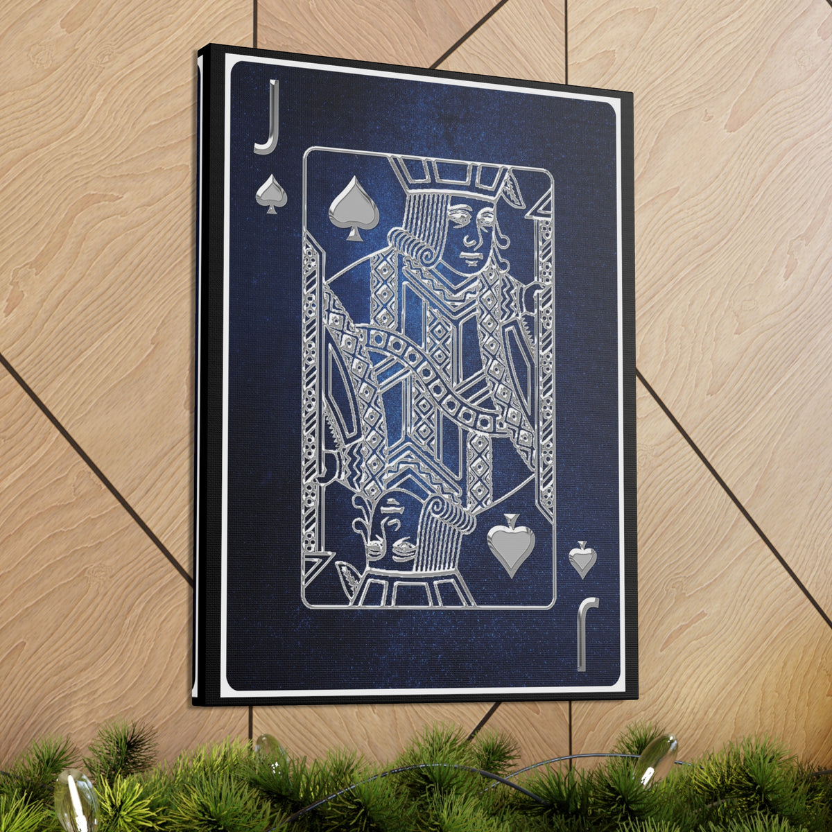 Jack Of Spades Space Background Playing Card Canvas Wall Art for Home Decor Ready-to-Hang-Express Your Love Gifts