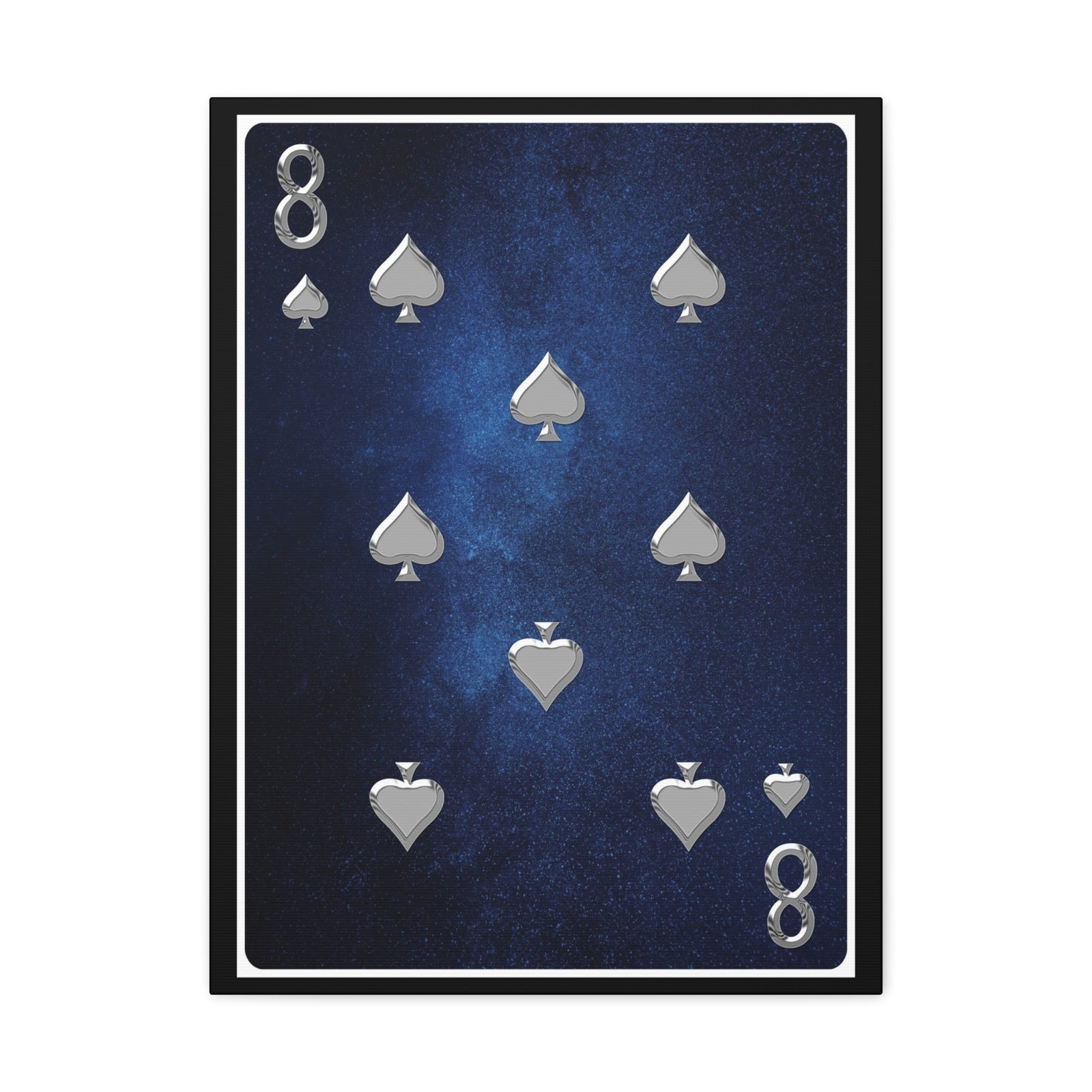 Eight Of Spades Space Background Playing Card Canvas Wall Art for Home Decor Ready-to-Hang-Express Your Love Gifts