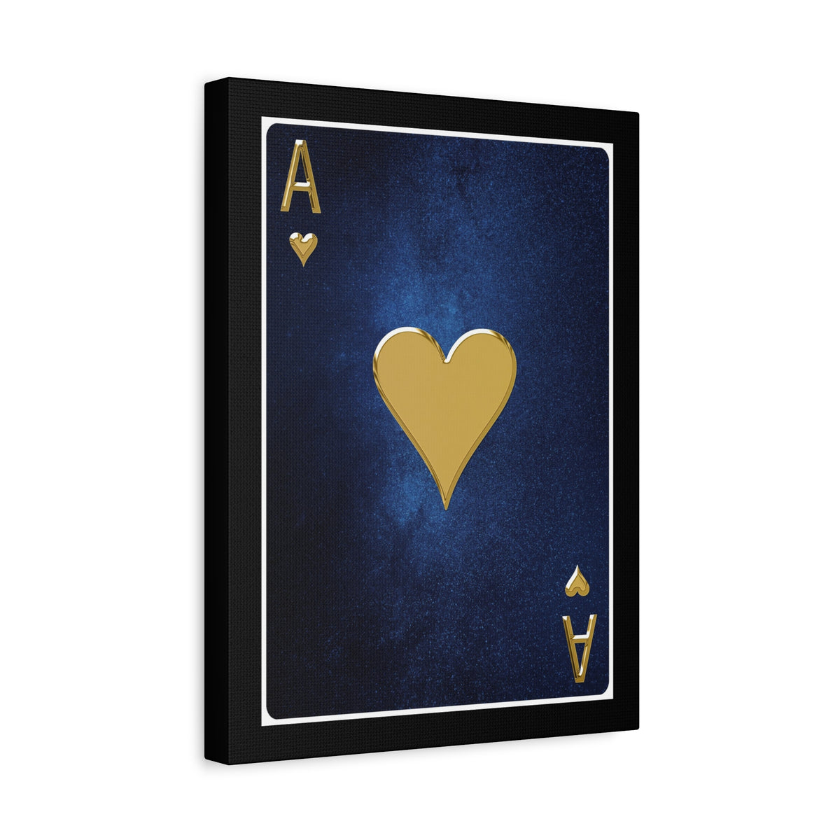 Ace Of Hearts Space Background Playing Card Canvas Wall Art for Home Decor Ready-to-Hang-Express Your Love Gifts