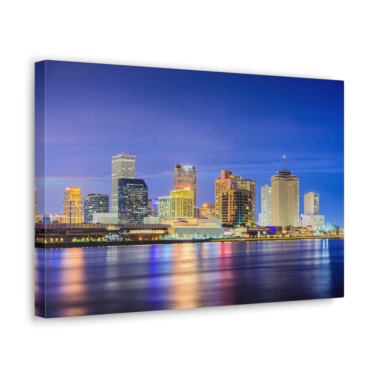 New Orleans Night Skyline Canvas Artwork High-Quality Breathtaking Stunning Cityscape for Home Decor Ready to Hang-Express Your Love Gifts