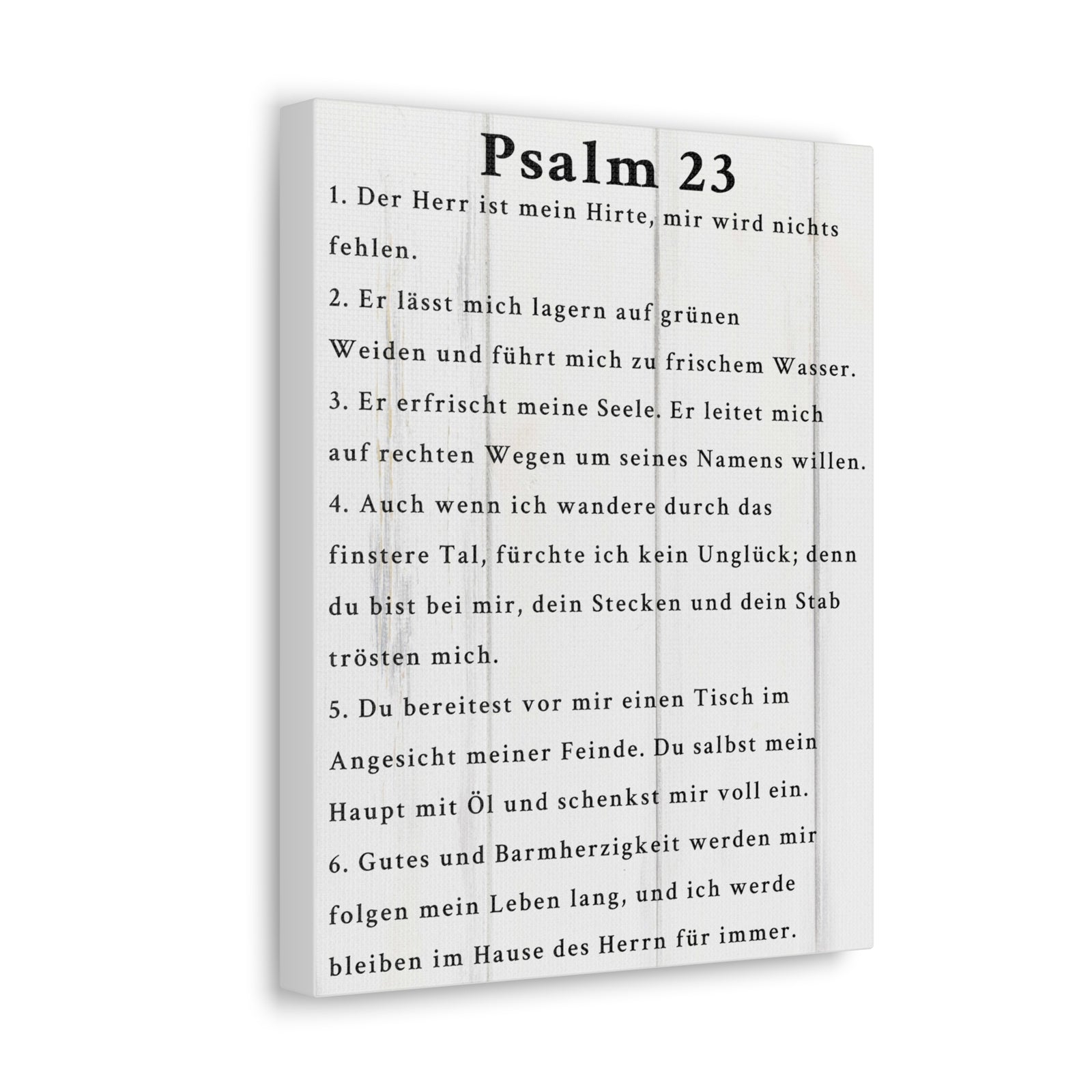 Scripture Walls Psalm 23 German Der Herr ist mein Hirte White Bible Verse Canvas Christian Wall Art Ready to Hang Unframed-Express Your Love Gifts