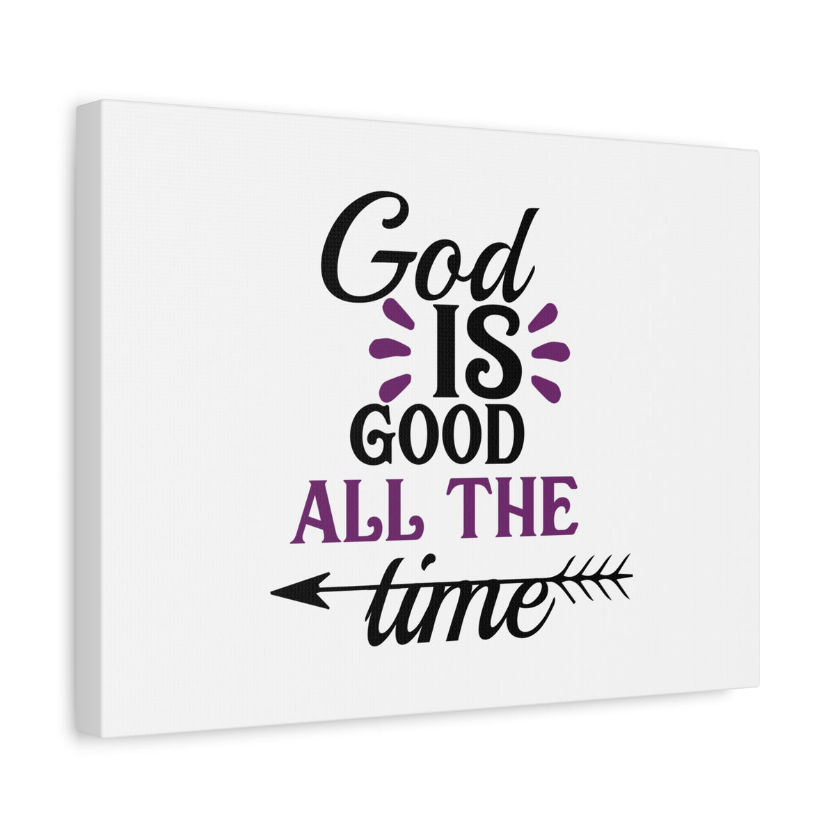 Scripture Canvas God Is Good All The Time Psalm 100:5 Christian Wall Art Bible Verse Print Ready to Hang-Express Your Love Gifts