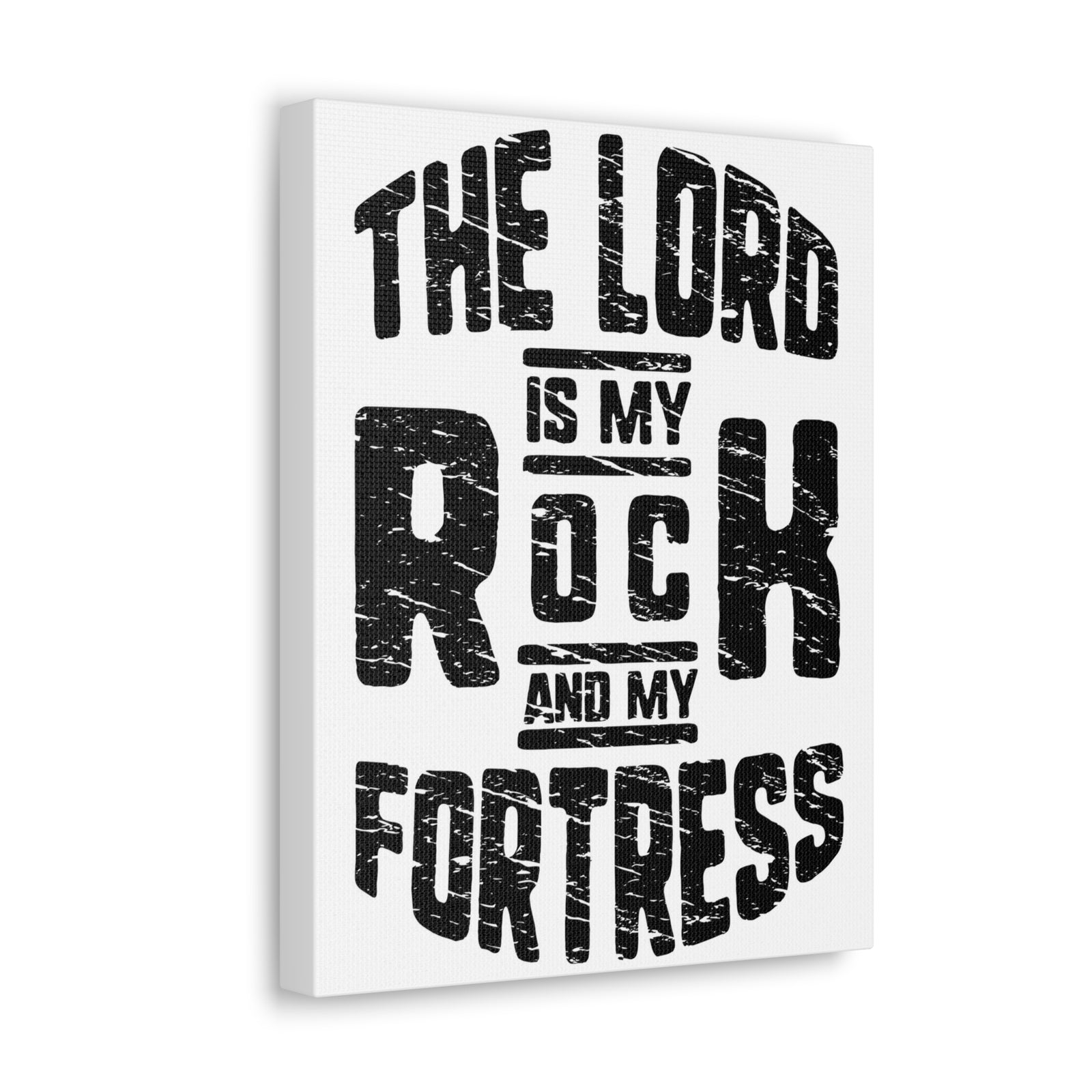 Scripture Walls Psalms 18:2 Lord My Rock and Fortress Bible Verse Canvas Christian Wall Art Ready to Hang Unframed-Express Your Love Gifts