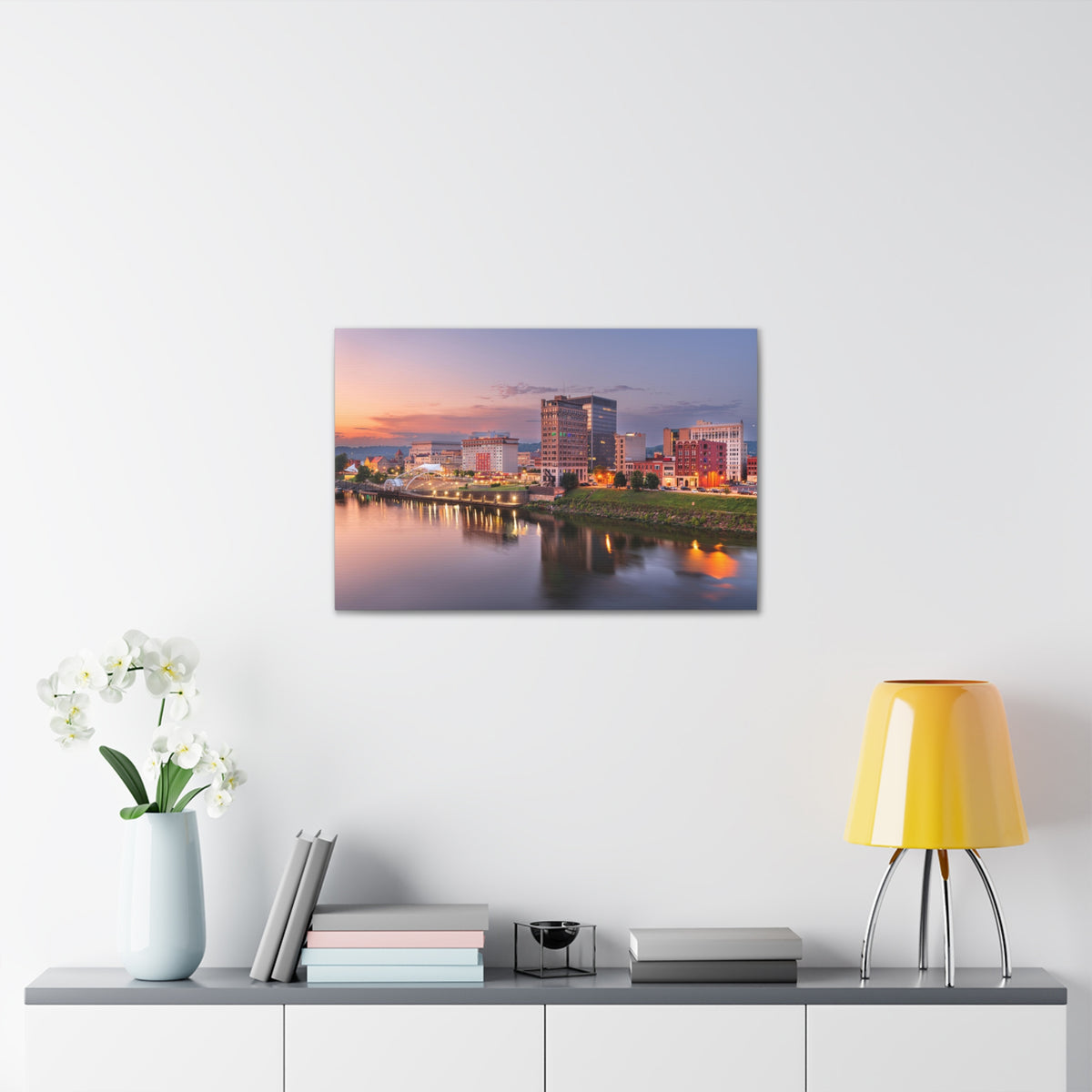 Charleston Night Skyline Canvas Artwork High-Quality Breathtaking Stunning Cityscape for Home Decor Ready to Hang-Express Your Love Gifts