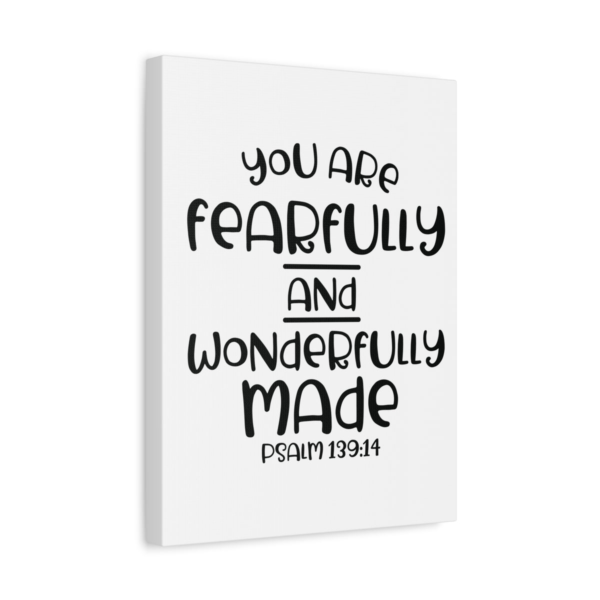 Scripture Canvas You Are Fearfully Psalm 139:14 Christian Wall Art Bible Verse Print Ready to Hang-Express Your Love Gifts