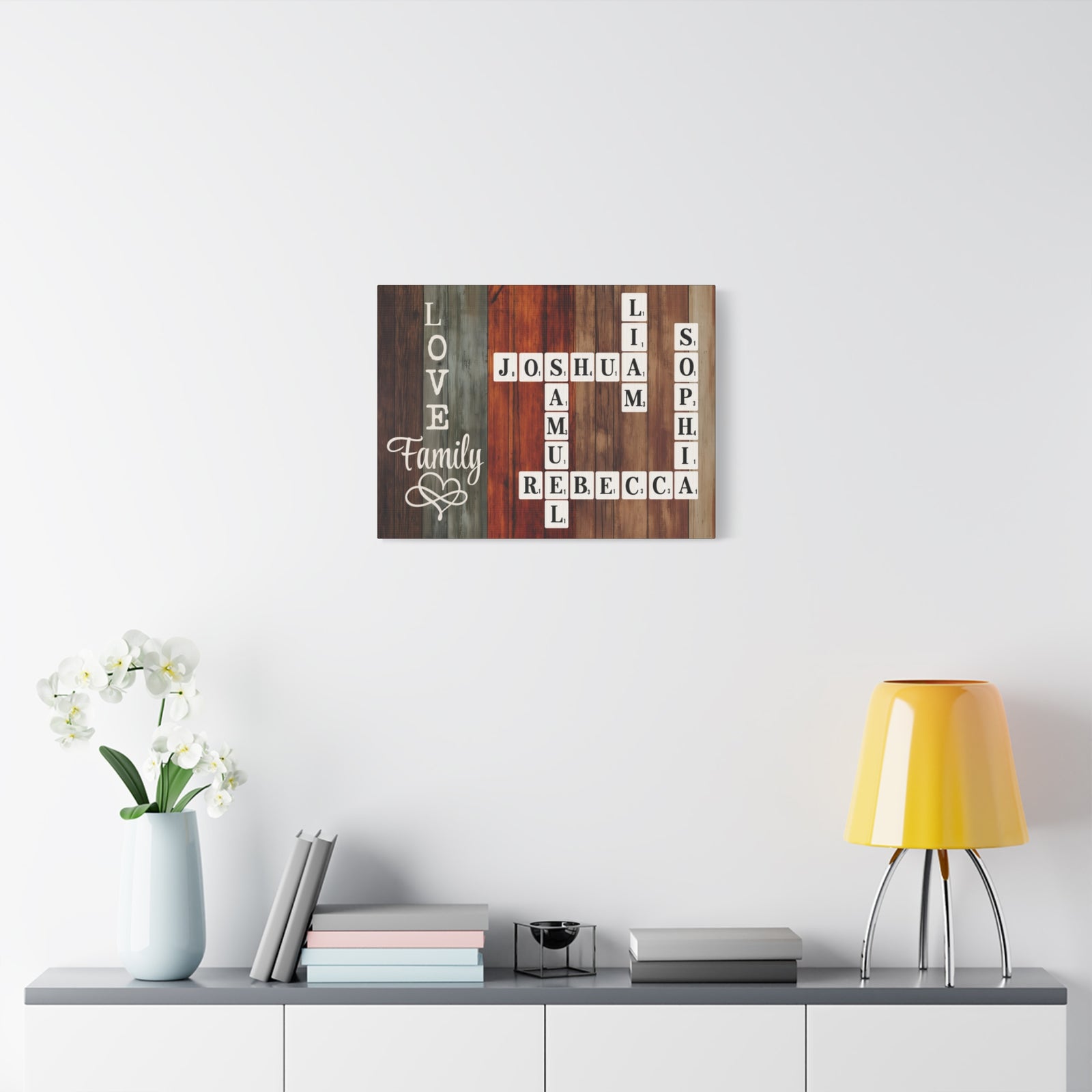Personalized Scrabble Name Love Family Motivational Wall Art Print Ready to Hang-Express Your Love Gifts