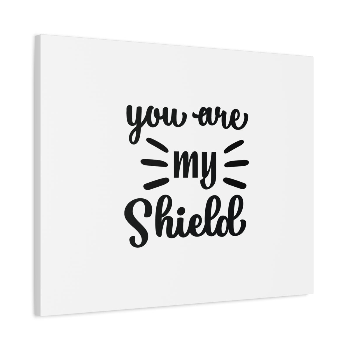 Scripture Canvas You Are My Shield Psalm 7:10 Christian Wall Art Bible Verse Print Ready to Hang-Express Your Love Gifts