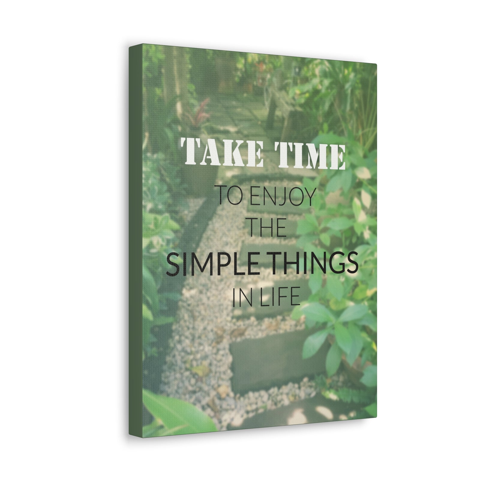 Inspirational Quote Canvas Take Time To Enjoy Motivational Print Ready to Hang Artwork-Express Your Love Gifts