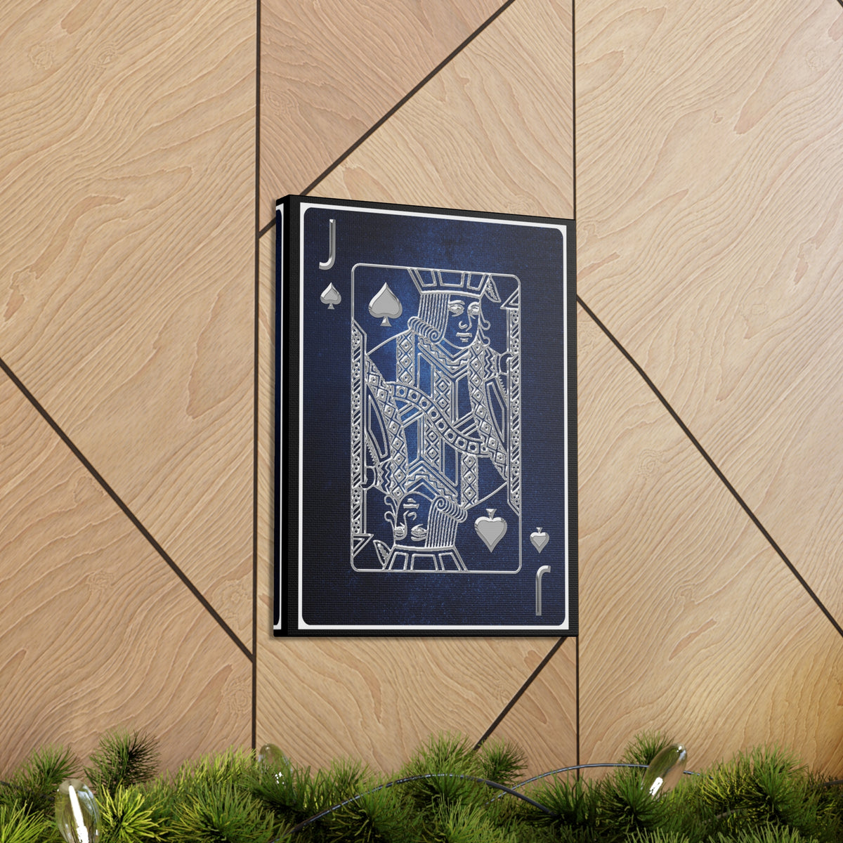 Jack Of Spades Space Background Playing Card Canvas Wall Art for Home Decor Ready-to-Hang-Express Your Love Gifts