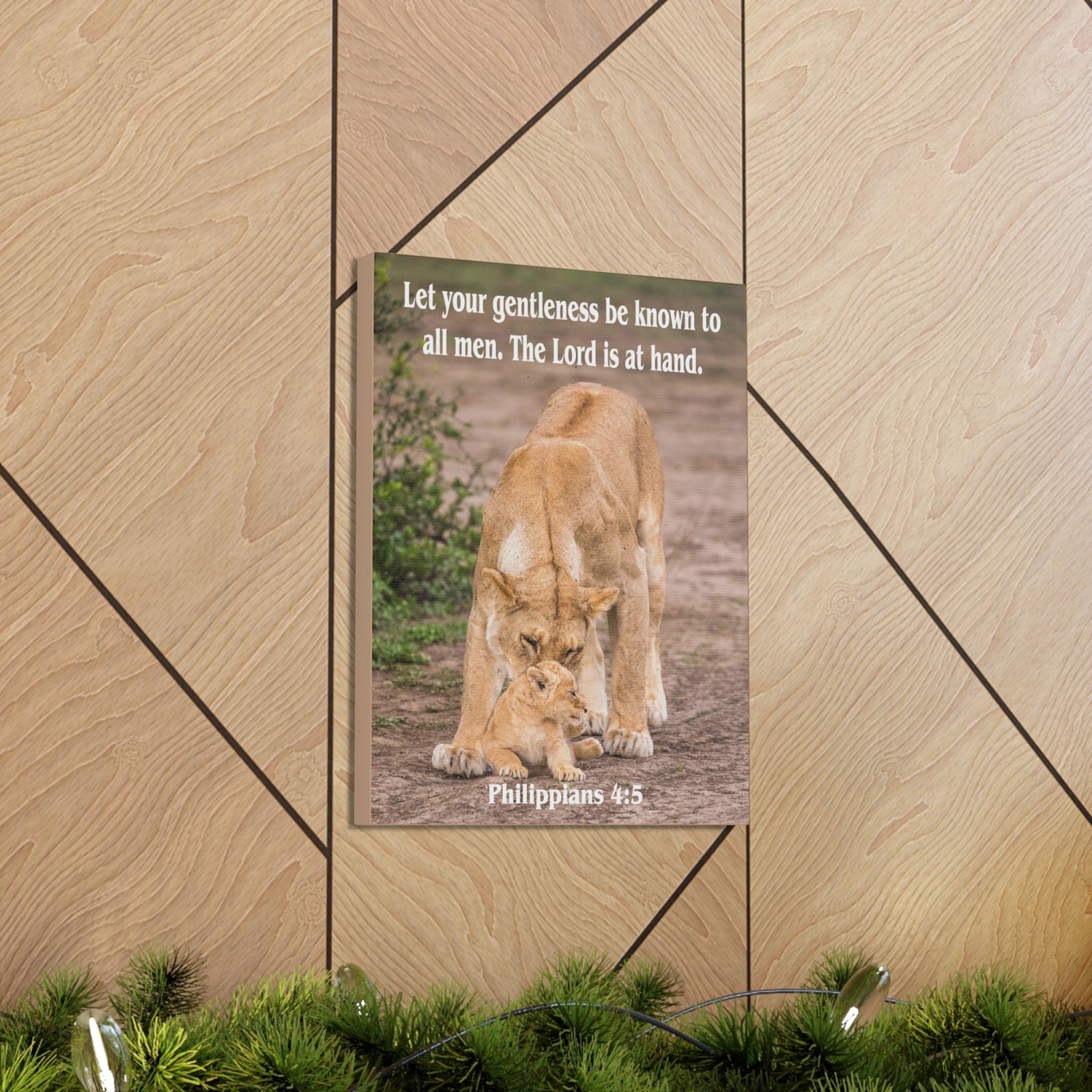 Scripture Canvas The Lord is at Hand Philippians 4:5 Christian Wall Art Bible Verse Print Ready to Hang-Express Your Love Gifts