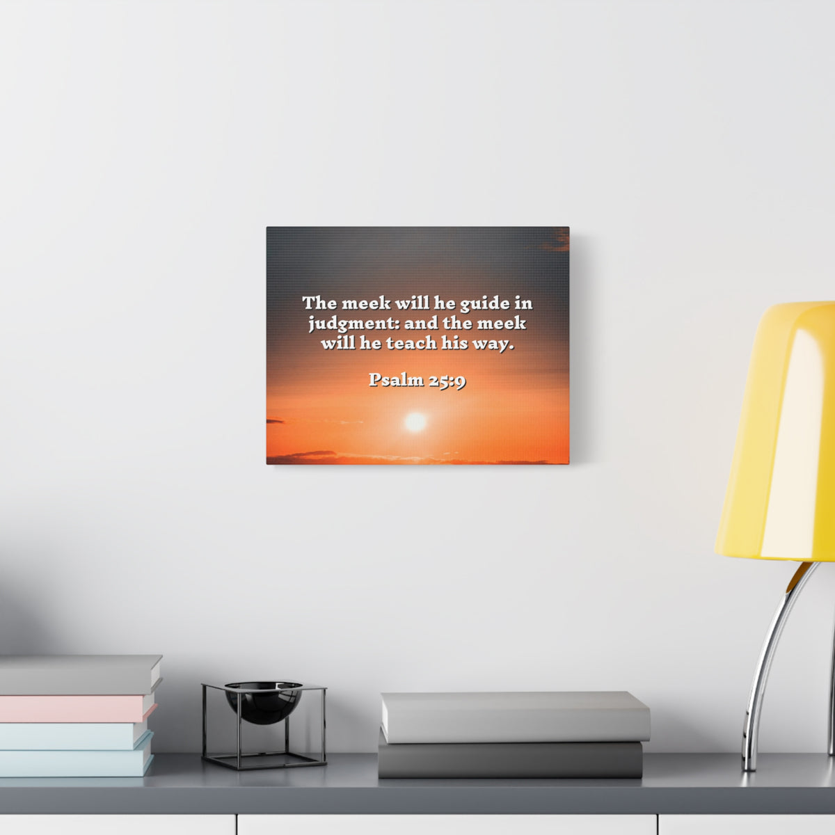 Scripture Walls Guide In Judgement Psalm 25:9 Bible Verse Canvas Christian Wall Art Ready to Hang-Express Your Love Gifts