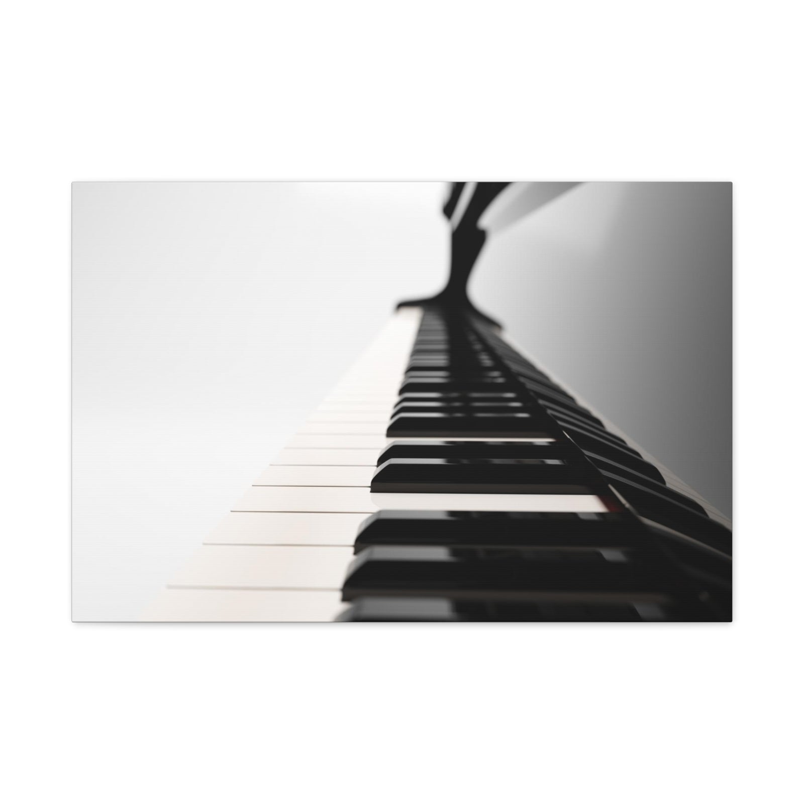 Piano Black And White Music Lover's Delight Piano Keyboard Canvas Wall Art for Home Decor Ready-to-Hang-Express Your Love Gifts