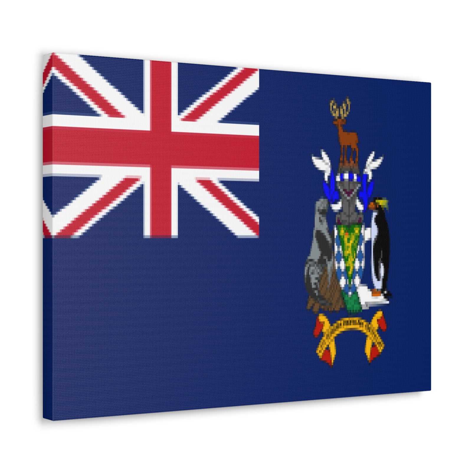 South Georgia Country Flag Canvas Vibrant Wall Art Unframed Home Decor-Express Your Love Gifts
