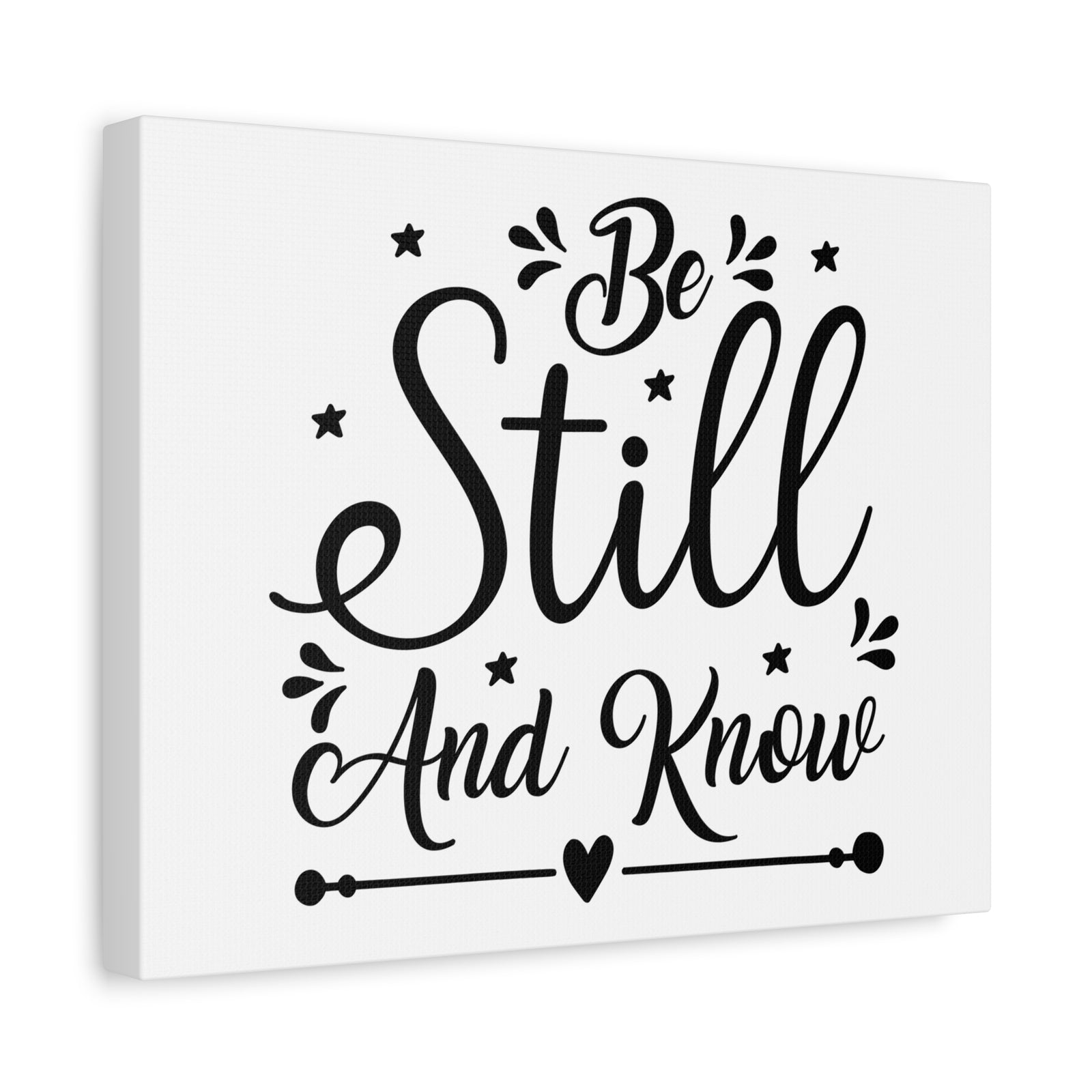 Scripture Canvas Be Still And Know Psalm 46:10 ESV Christian Wall Art Print Ready to Hang-Express Your Love Gifts