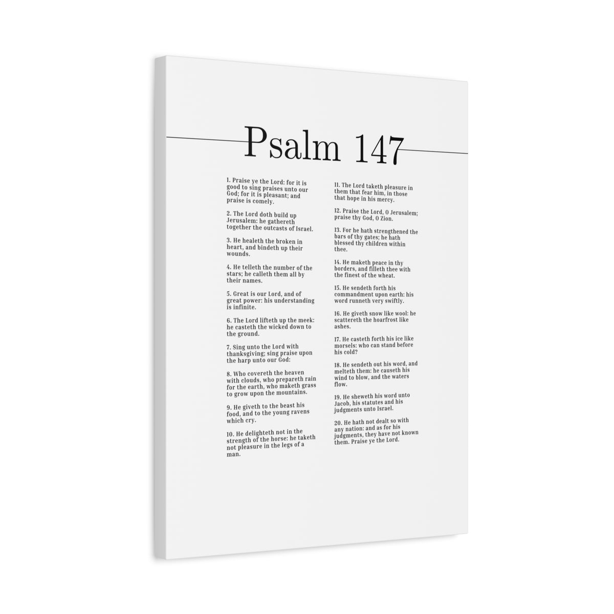 Scripture Canvas He Healeth The Broken Psalm 147 Christian Wall Art Bible Verse Print Ready to Hang-Express Your Love Gifts