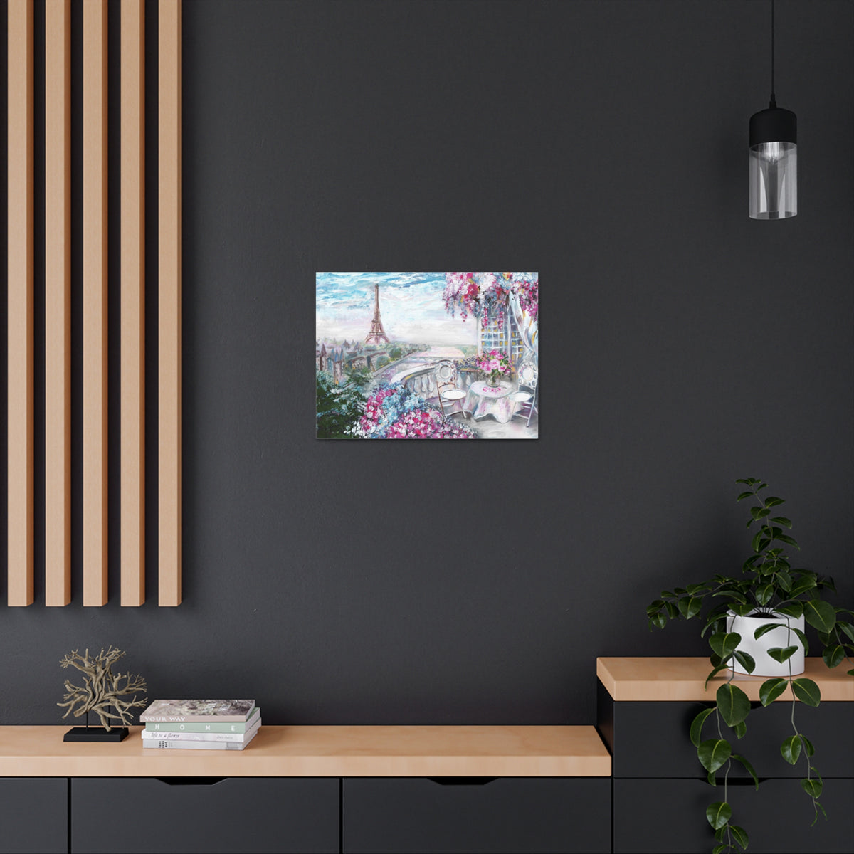 Paris Pink Eiffel Tower France Canvas Artwork High-Quality Breathtaking French City for Home Decor Ready to Hang-Express Your Love Gifts