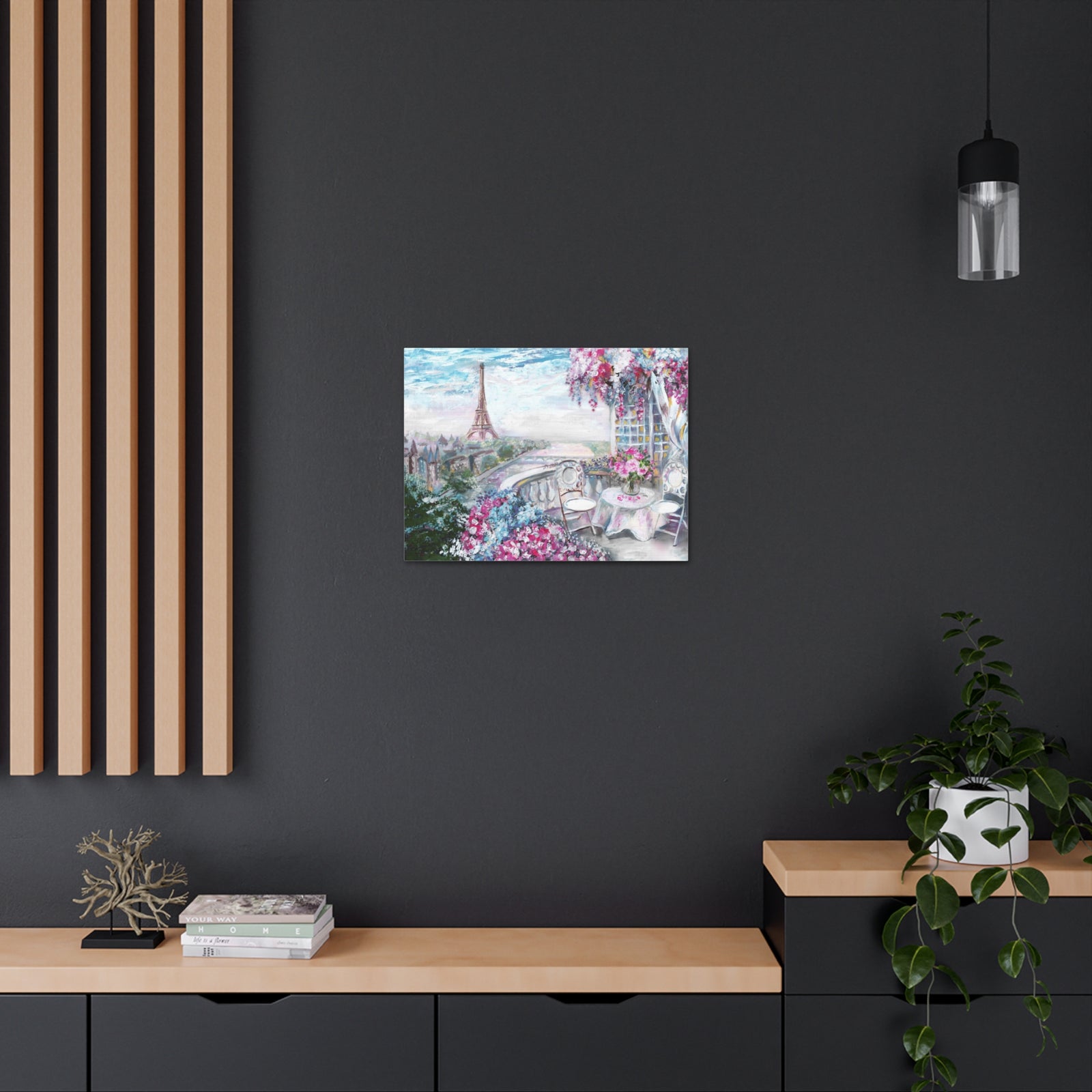 Paris Pink Eiffel Tower France Canvas Artwork High-Quality Breathtaking French City for Home Decor Ready to Hang-Express Your Love Gifts