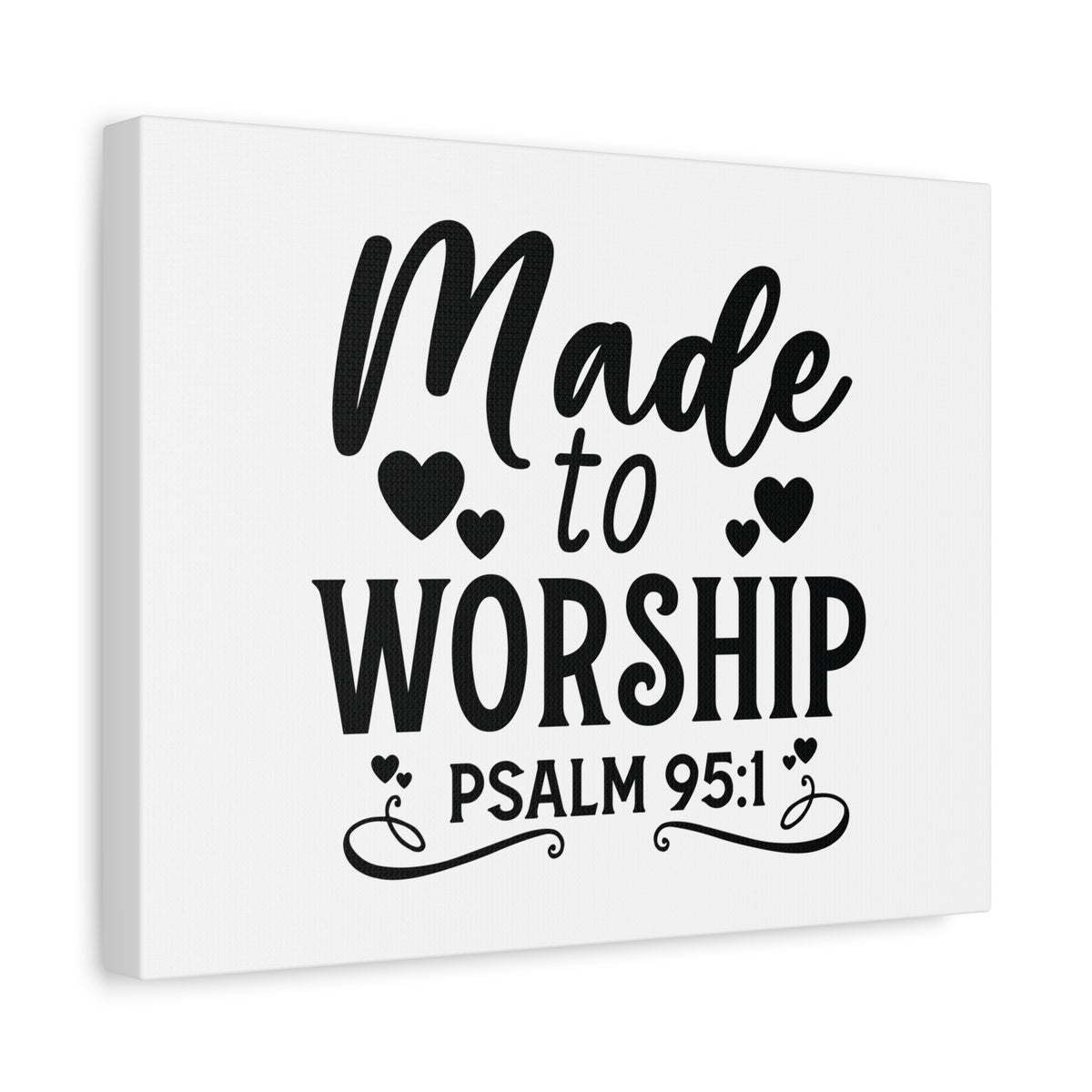 Scripture Walls Worship Psalm 95:1 Hearts Bible Verse Canvas Christian Wall Art Ready to Hang-Express Your Love Gifts