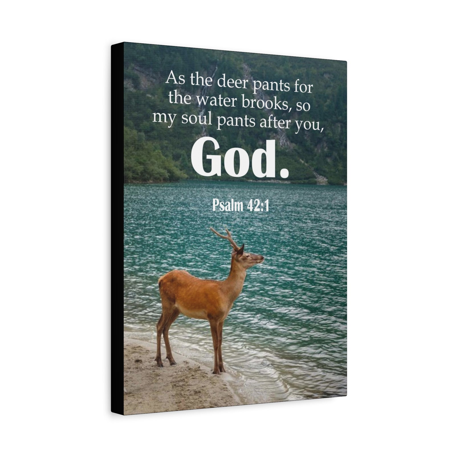 Scripture Canvas Soul Pants Psalm 42:1 Christian Wall Art Bible Verse Print Ready to Hang-Express Your Love Gifts