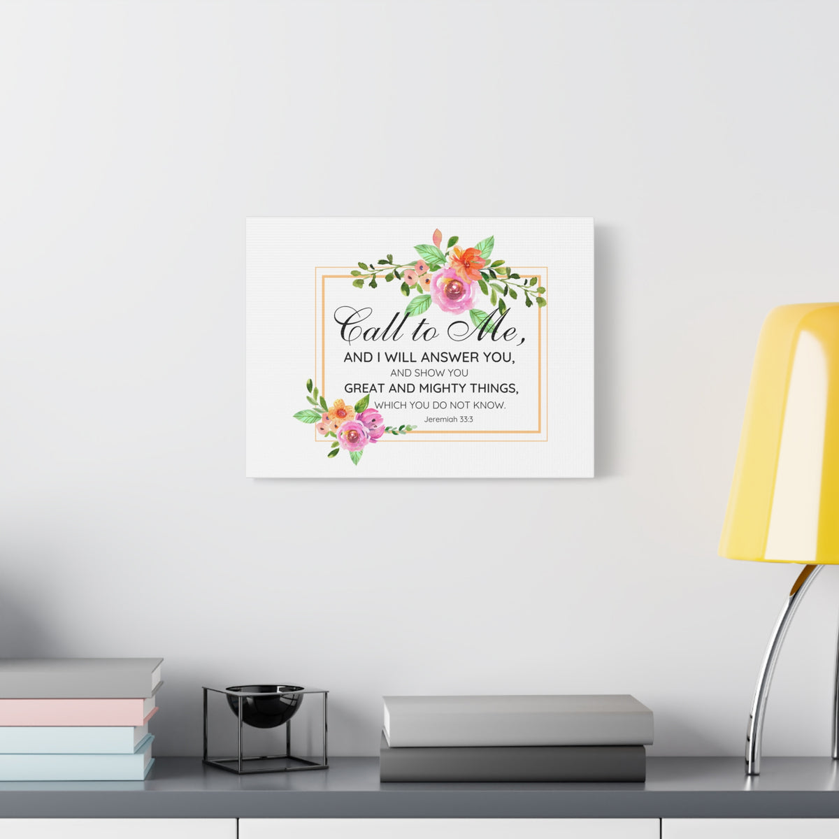 Scripture Walls Jeremiah 33:3 Call to Me Bible Verse Canvas Christian Wall Art Ready to Hang Unframed-Express Your Love Gifts